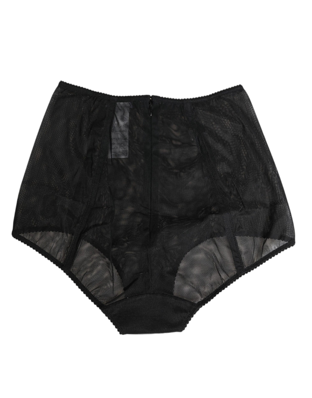 Sous-vêtements gainants Dolce & Gabbana noirs taille haute en maille transparente