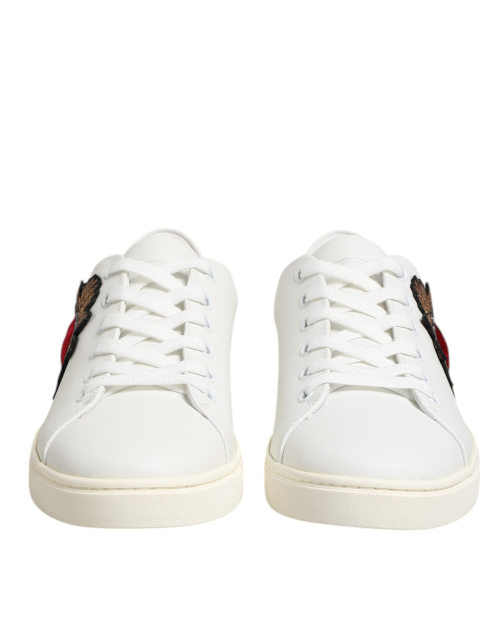 Baskets Dolce & Gabbana en cuir blanc à écusson Cœur Sacré