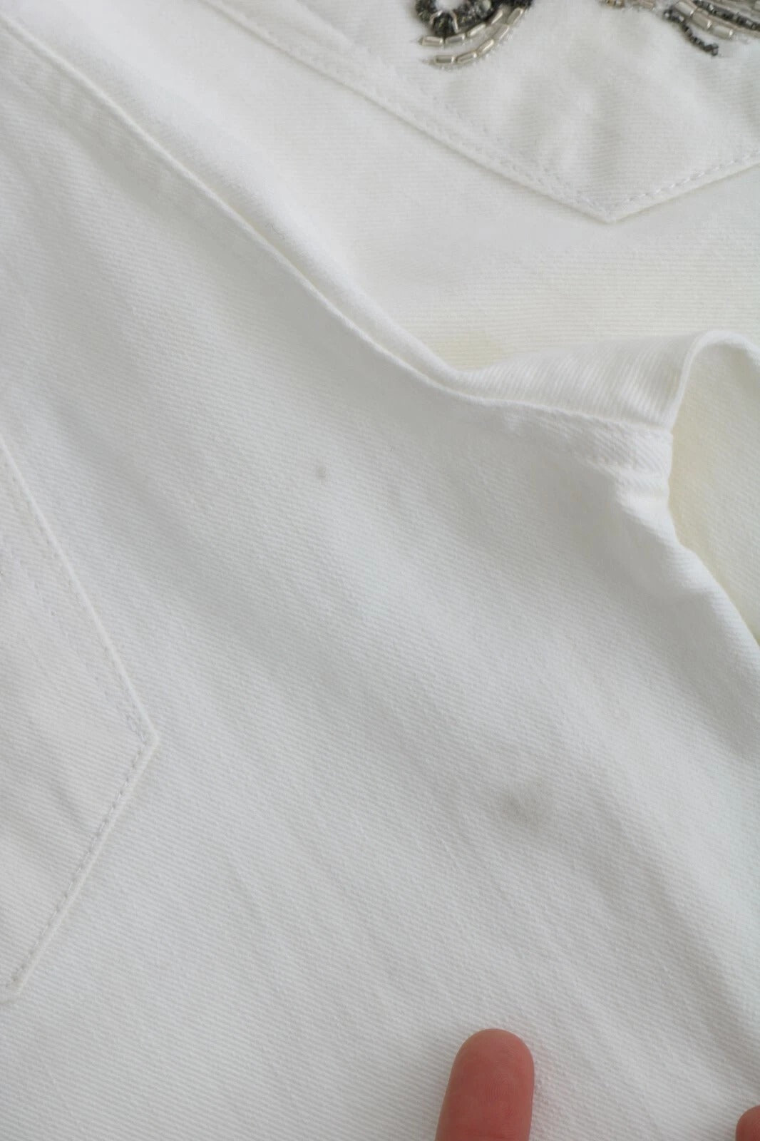 Jean Slim Fit Taille Moyenne en Coton Blanc Just Cavalli