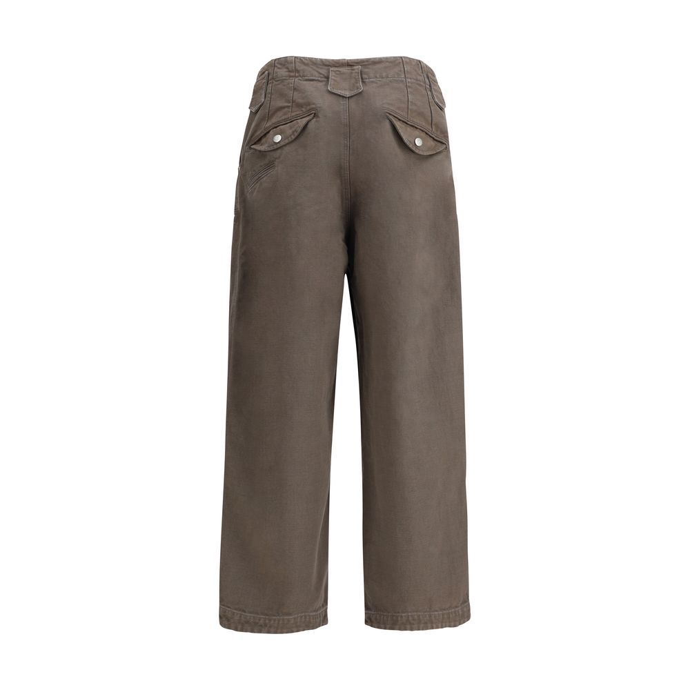 Kenzo Brown Cotton Casual Pants