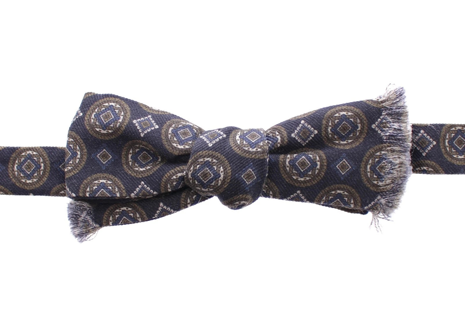 Dolce & Gabbana Blue Silk Baroque Fantasi Tied Bow Tie Papillon