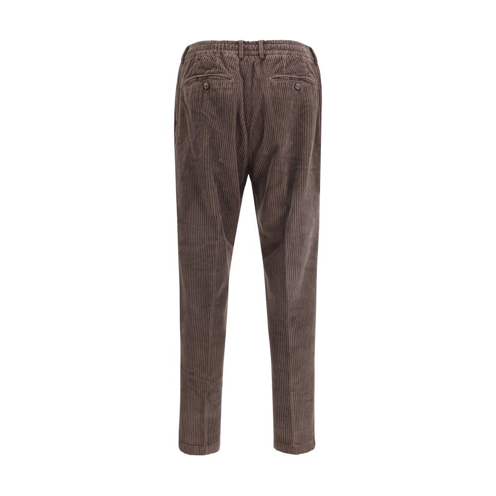 Cruna Brown Cotton Casual Pants