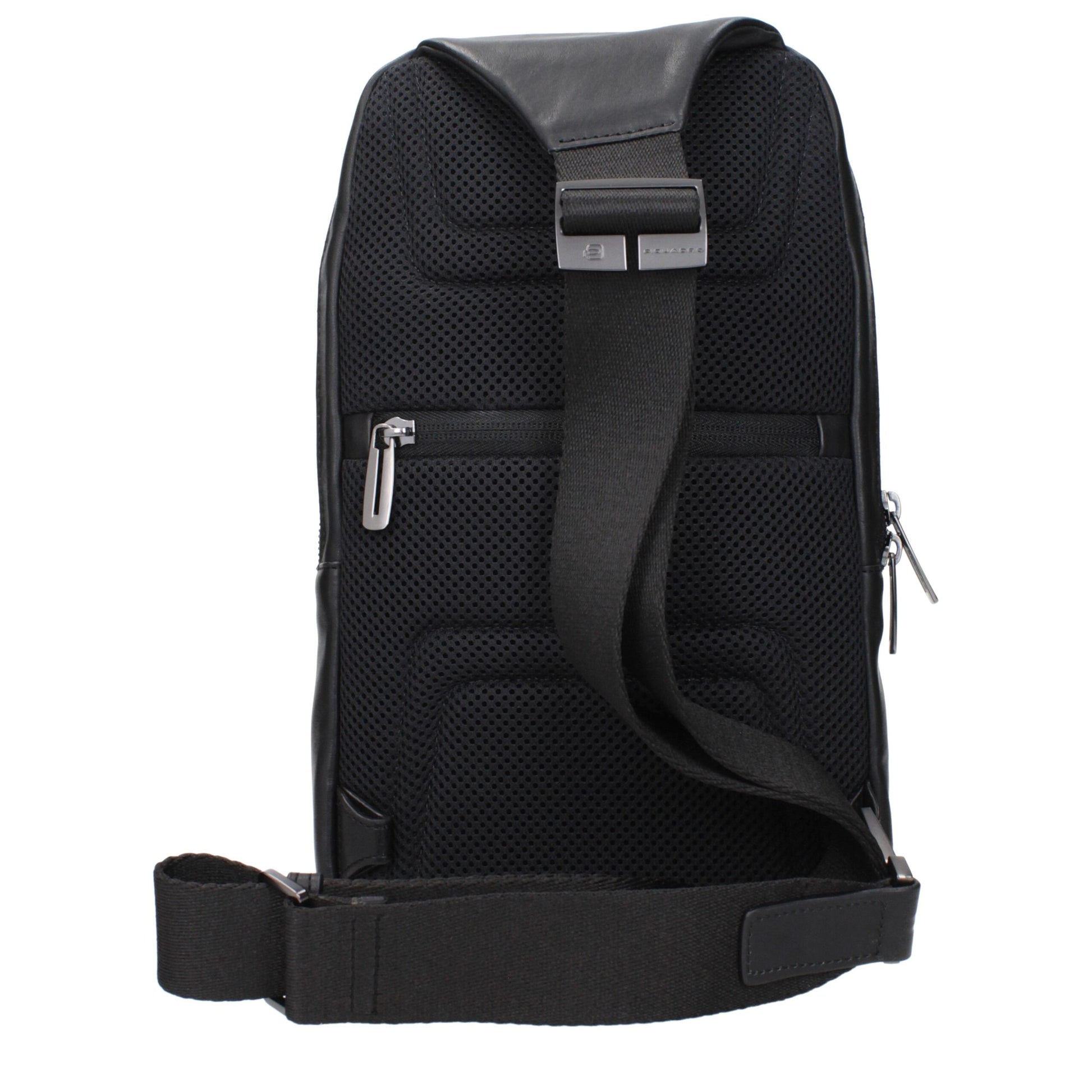 Piquadro Black Leather Crossbody Bag