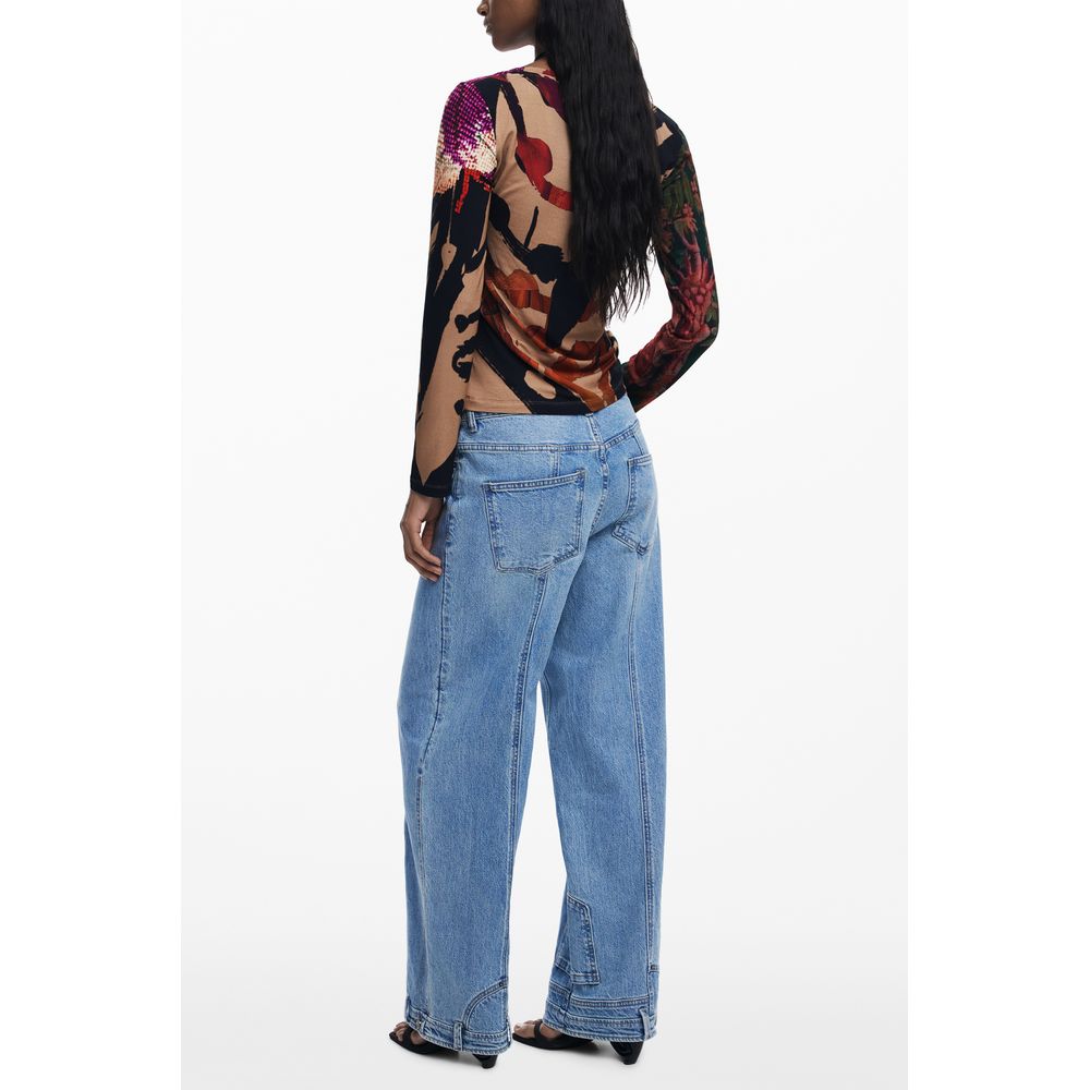 T-shirt femme Desigual Marron Viscose
