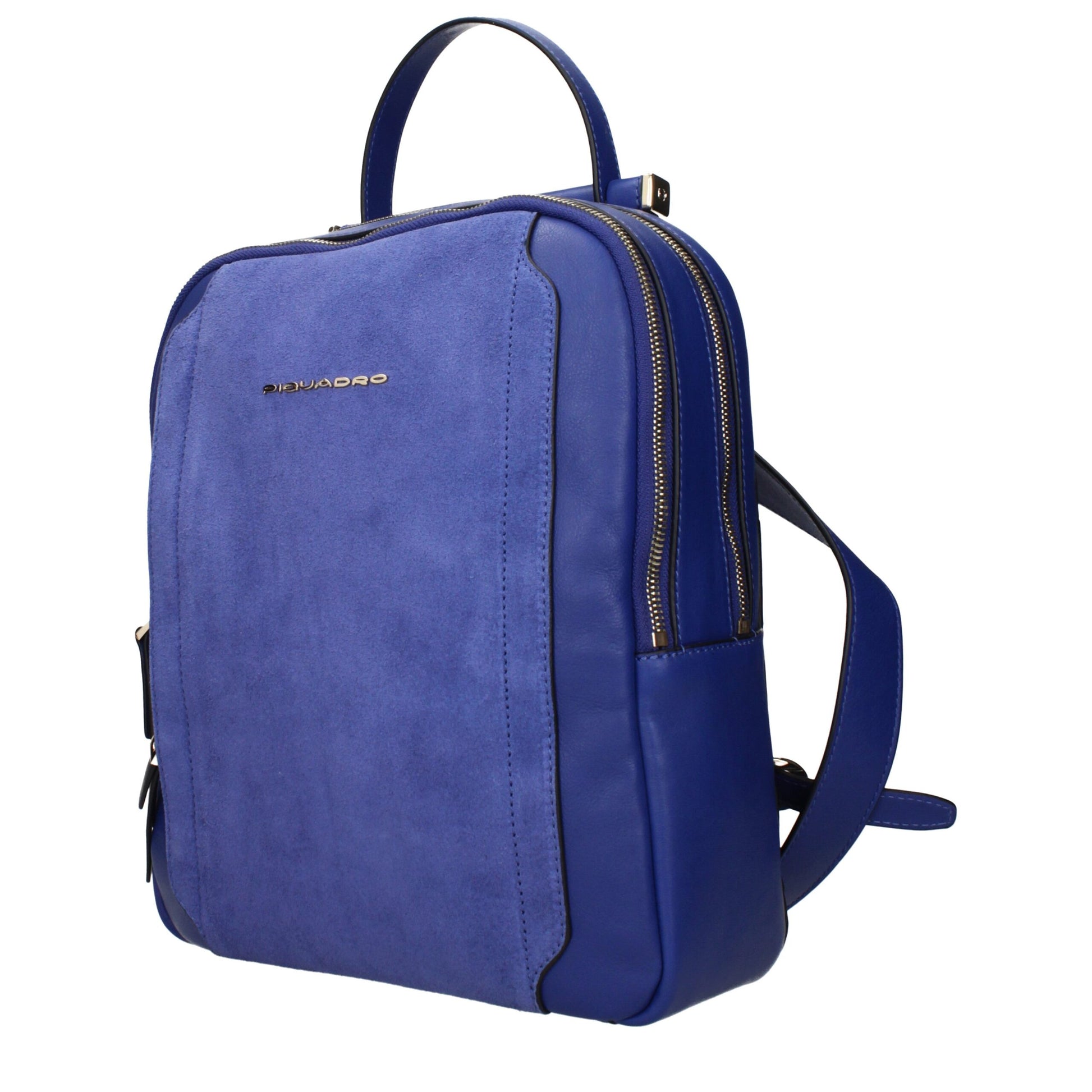 Piquadro Blue Leather Backpack