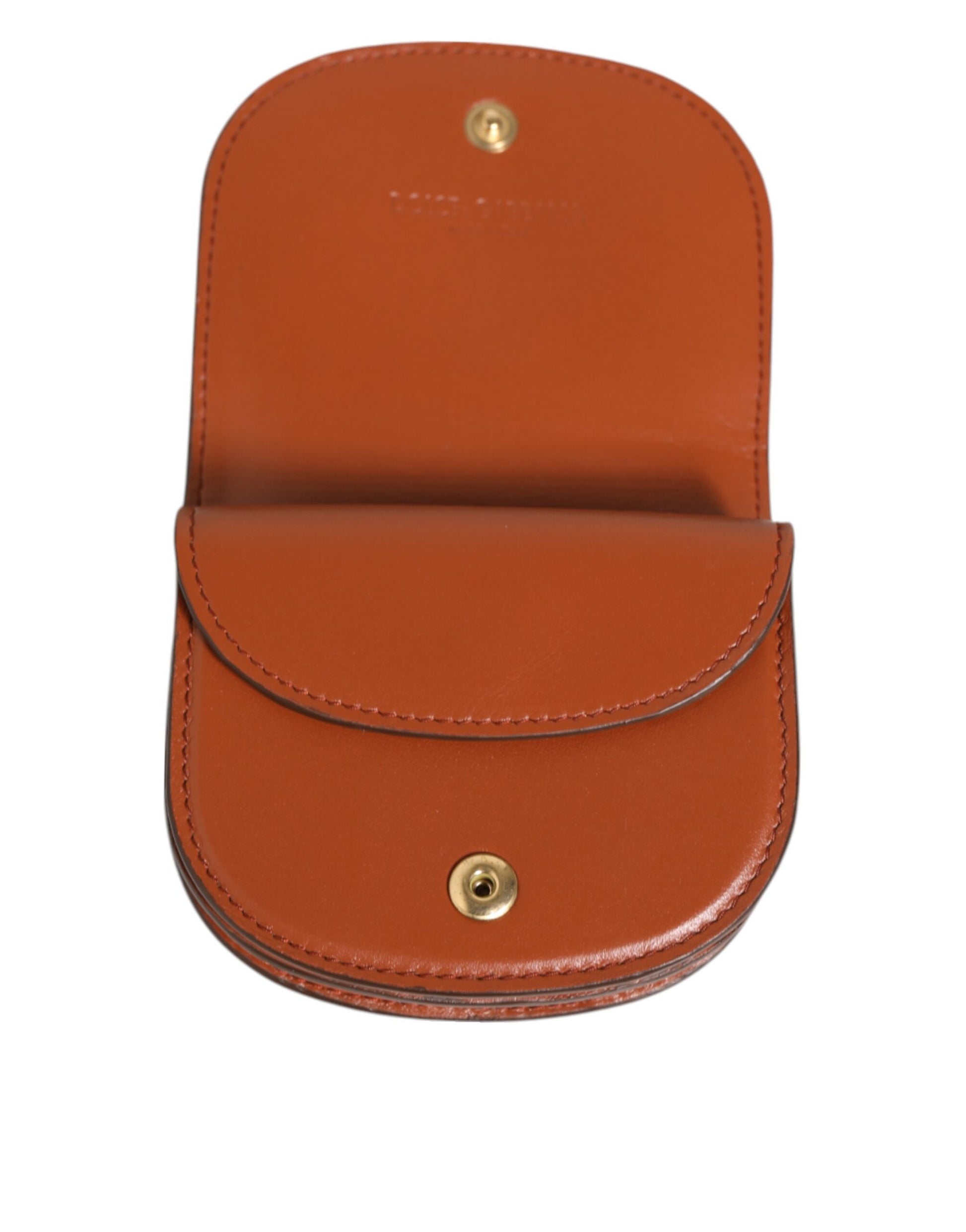 Porte-monnaie Dolce & Gabbana en cuir de veau imprimé léopard marron petit format