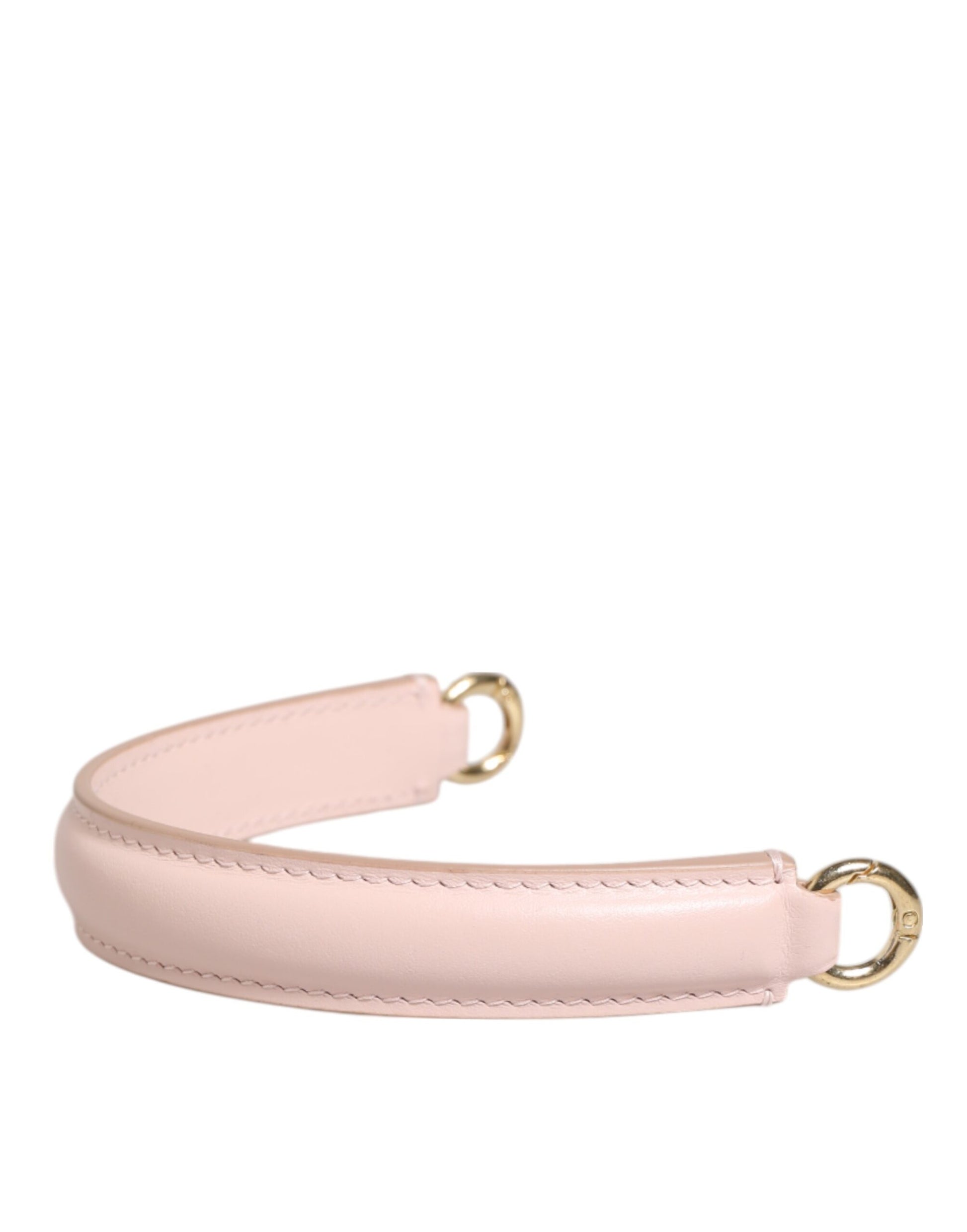 Bandoulière Dolce & Gabbana en cuir rose avec poignée de sac à bandoulière dorée