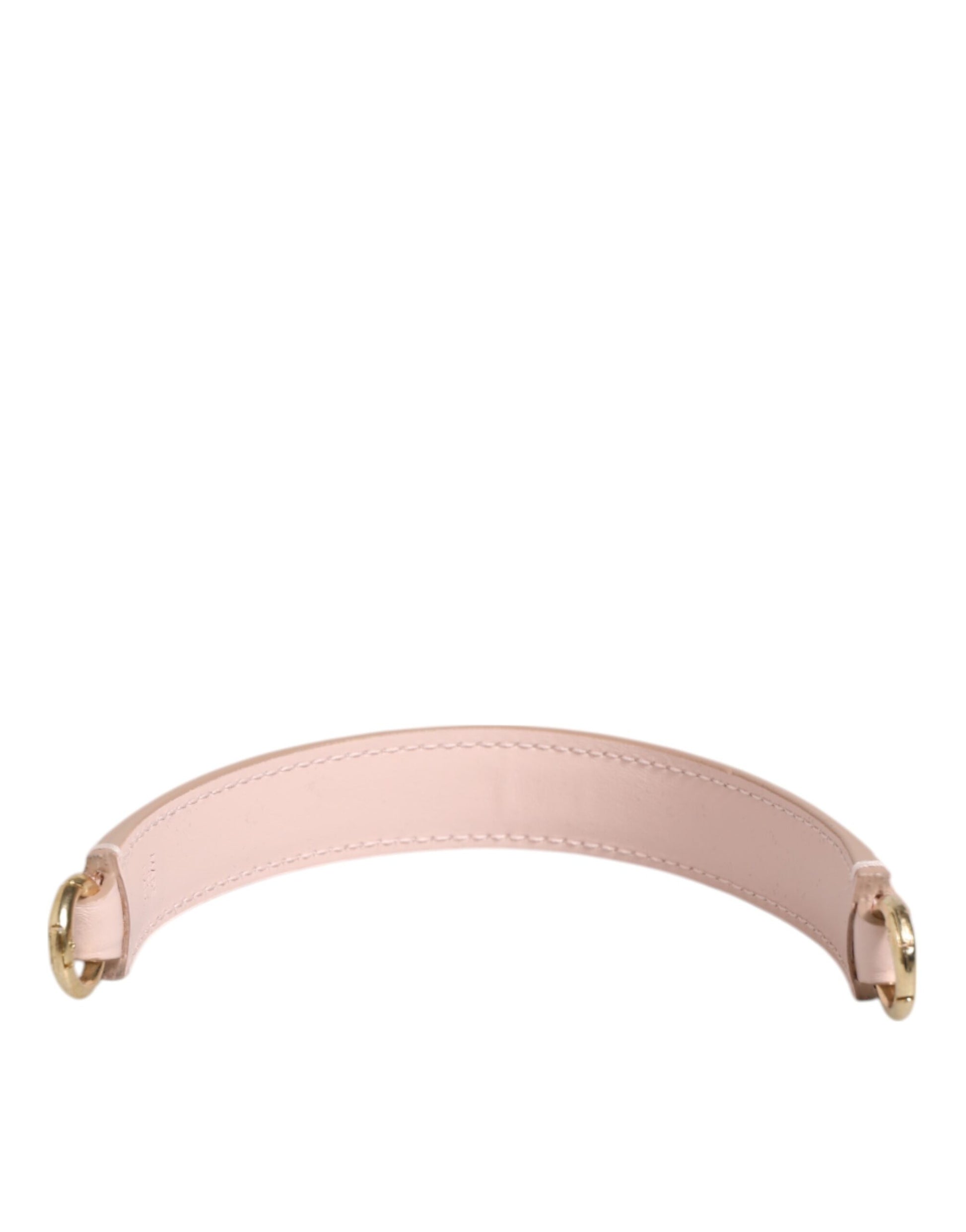 Bandoulière Dolce & Gabbana en cuir rose avec poignée de sac à bandoulière dorée