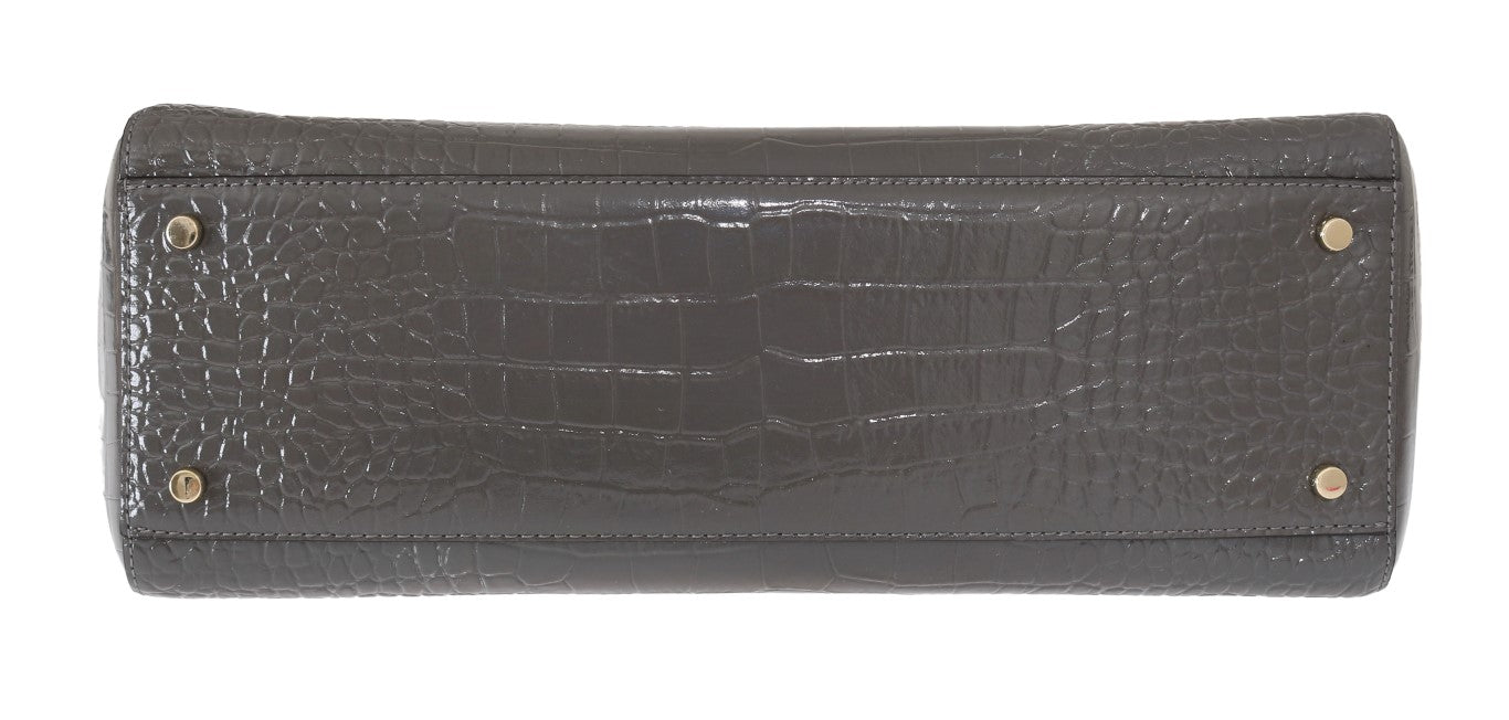 Sac fourre-tout Kate Spade en cuir gaufré crocodile gris modèle Elissa Bristol Drive