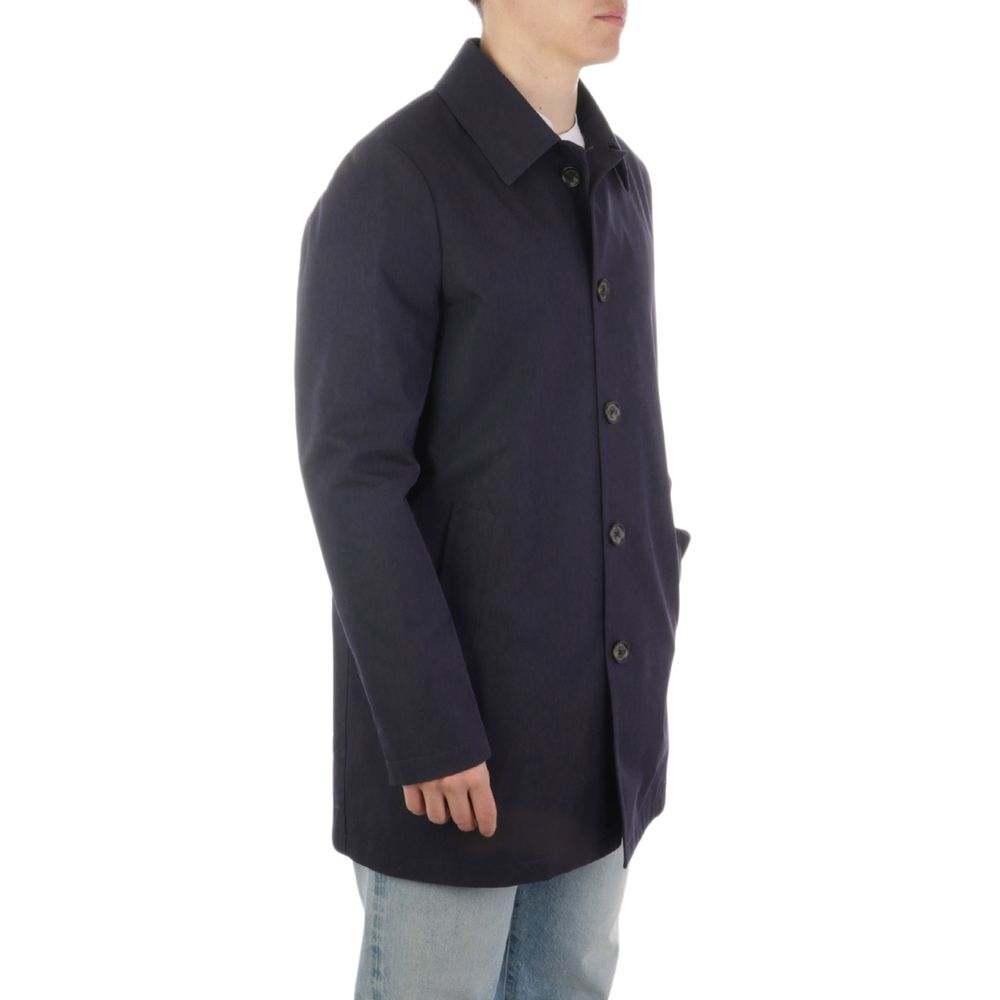 Aquascutum Blue Cotton Men's Jacket