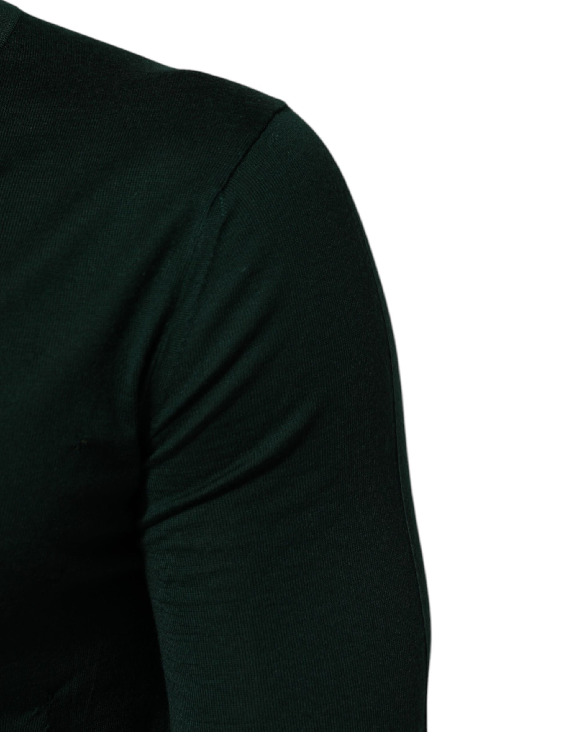 Gilet en maille Dolce & Gabbana vert foncé à boutons pour homme