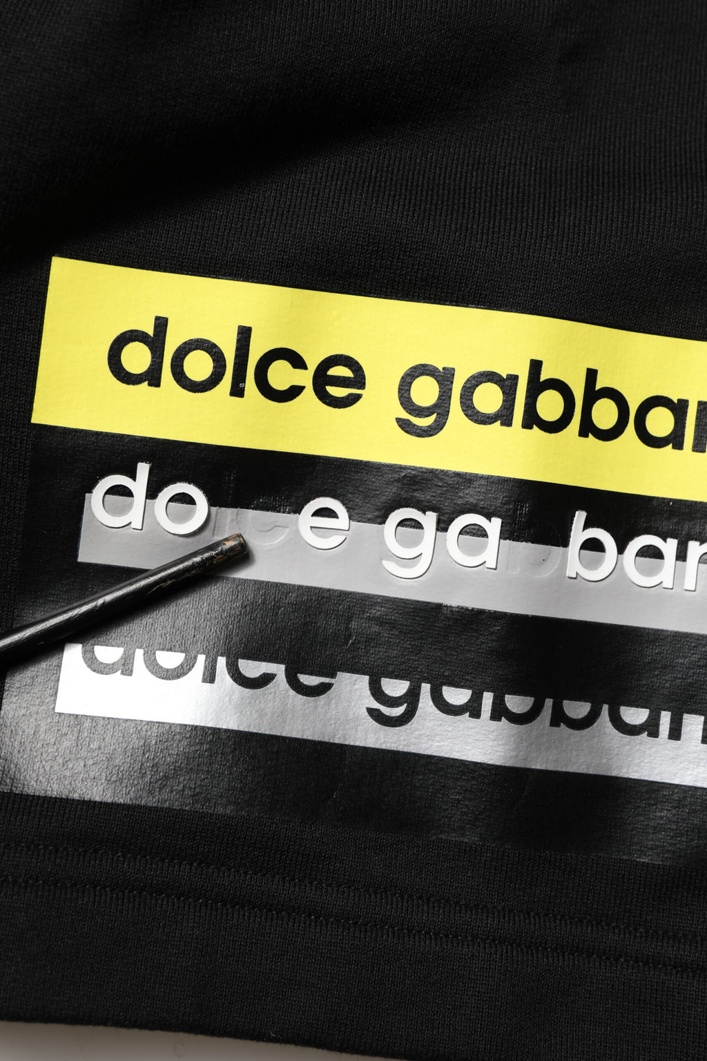 Short décontracté mi-taille en coton noir Dolce & Gabbana