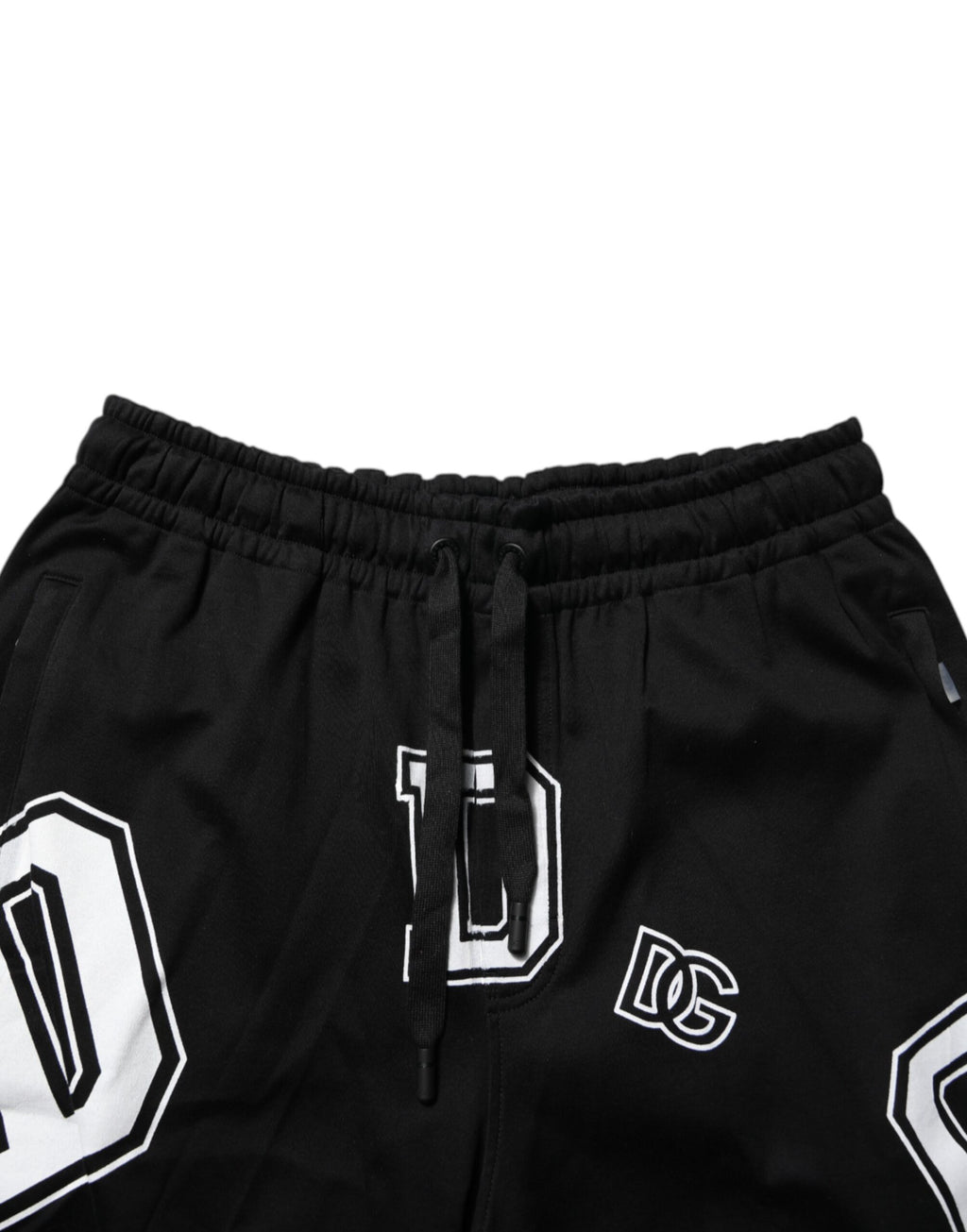 Short Bermuda décontracté en coton avec logo noir Dolce & Gabbana