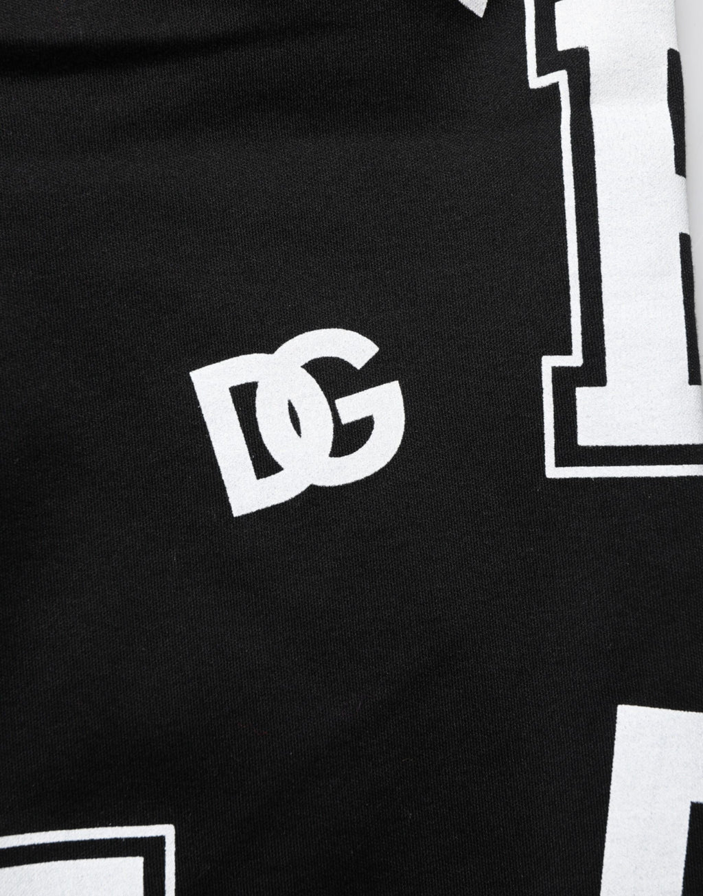 Short Bermuda décontracté en coton avec logo noir Dolce & Gabbana