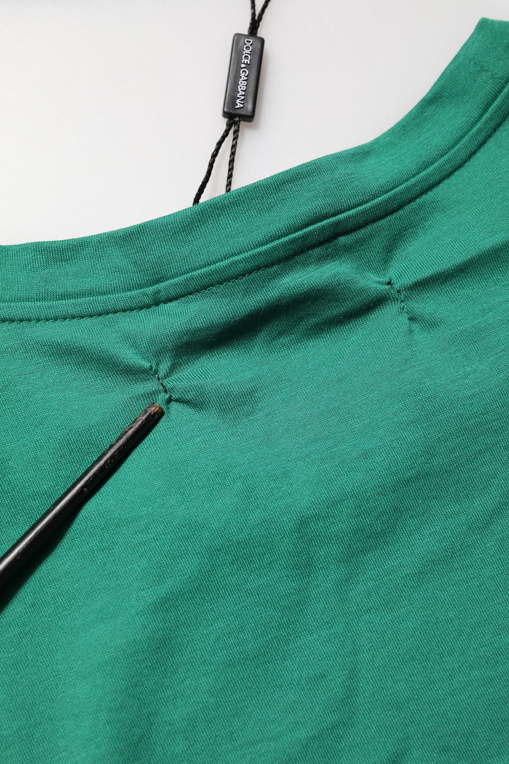 T-shirt vert Dolce & Gabbana en coton à col rond et imprimé graphique du logo