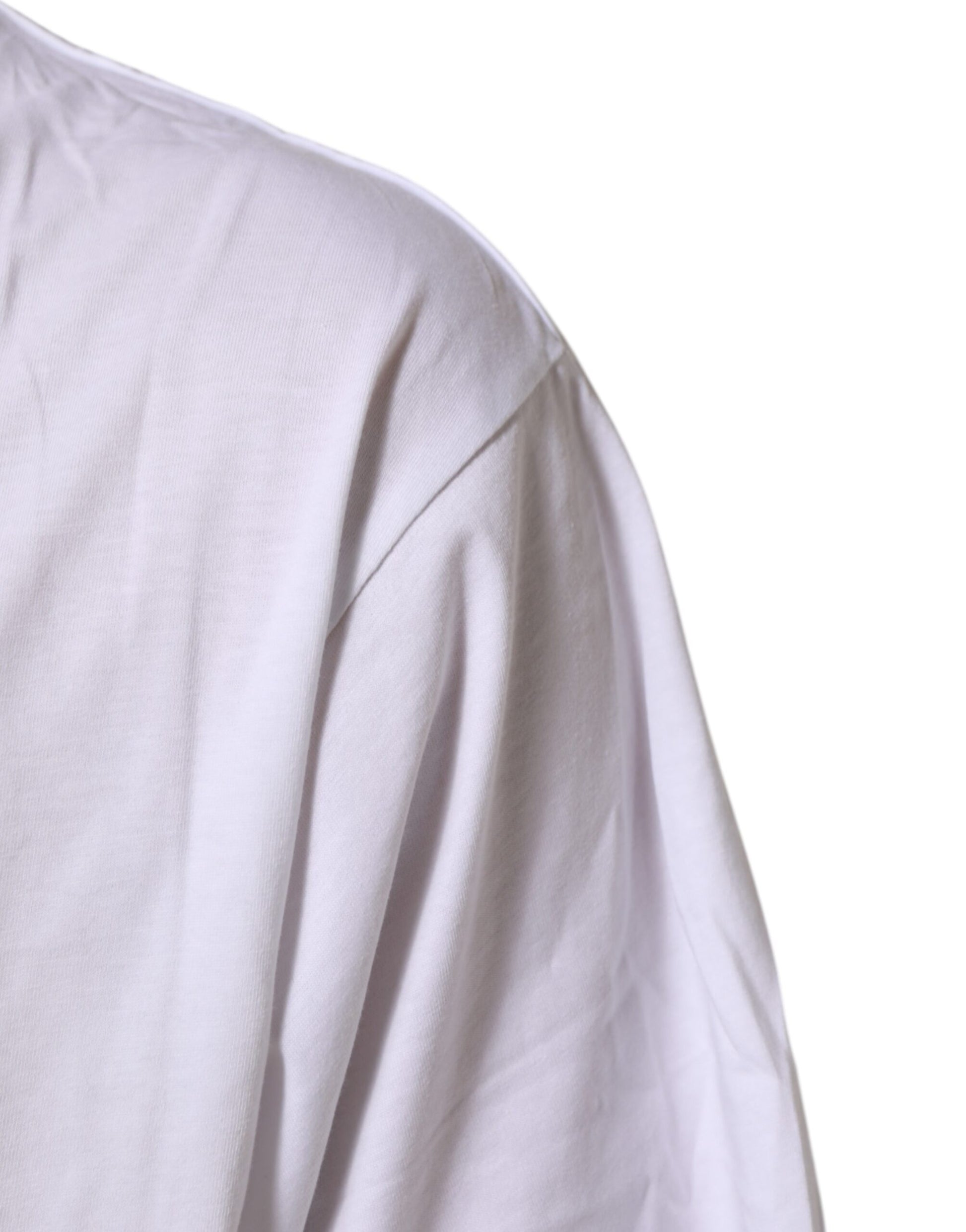 T-shirt Dolce & Gabbana en coton blanc à col rond et imprimé graphique