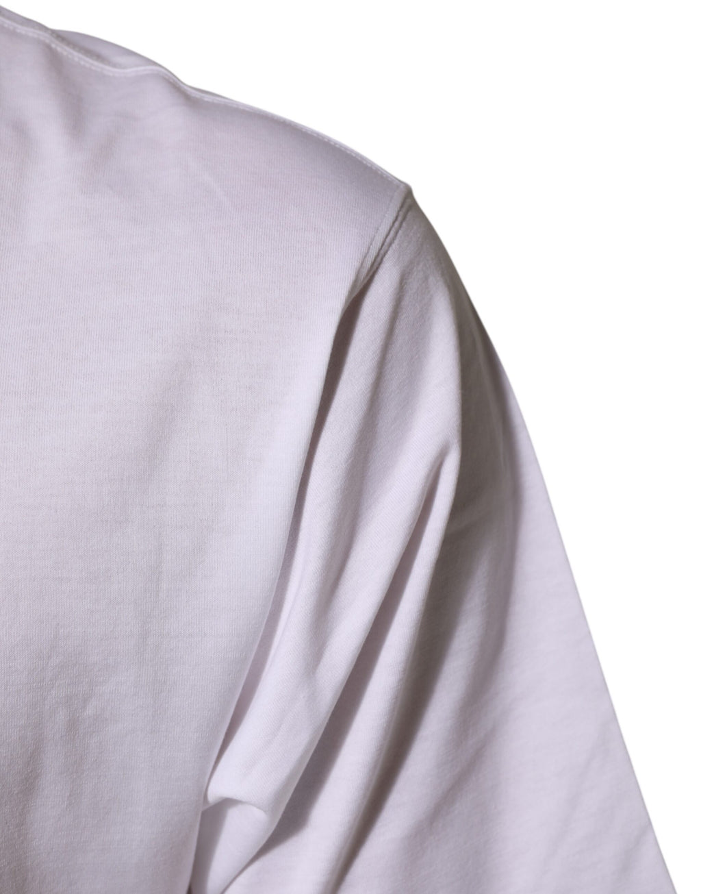 T-shirt en Coton Blanc Imprimé Ange à Col Rond pour Homme Dolce & Gabbana