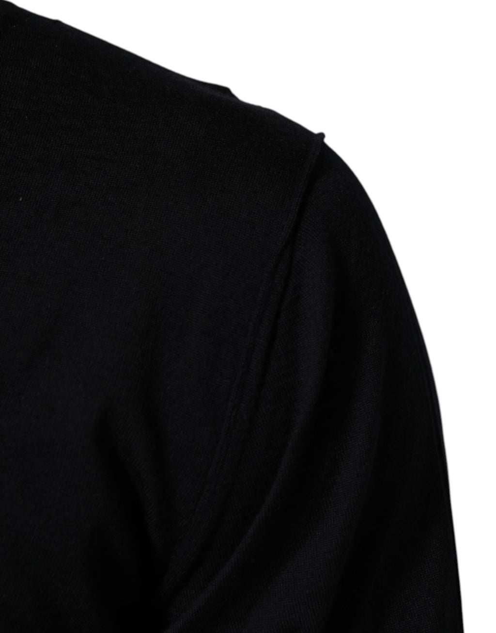 Pull en cachemire noir à col en V Dolce & Gabbana