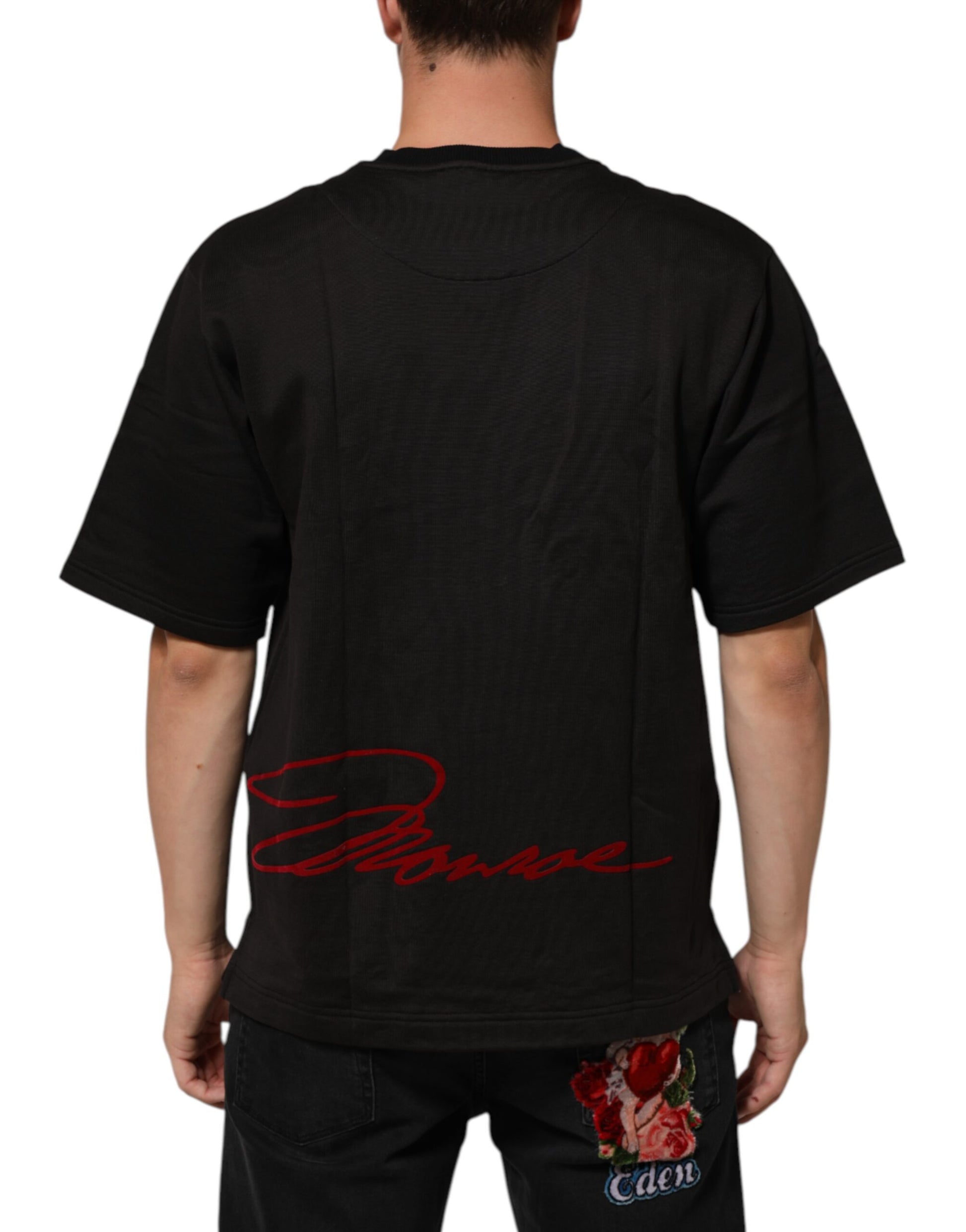 T-shirt Dolce & Gabbana en coton noir à col rond Marilyn Monroe