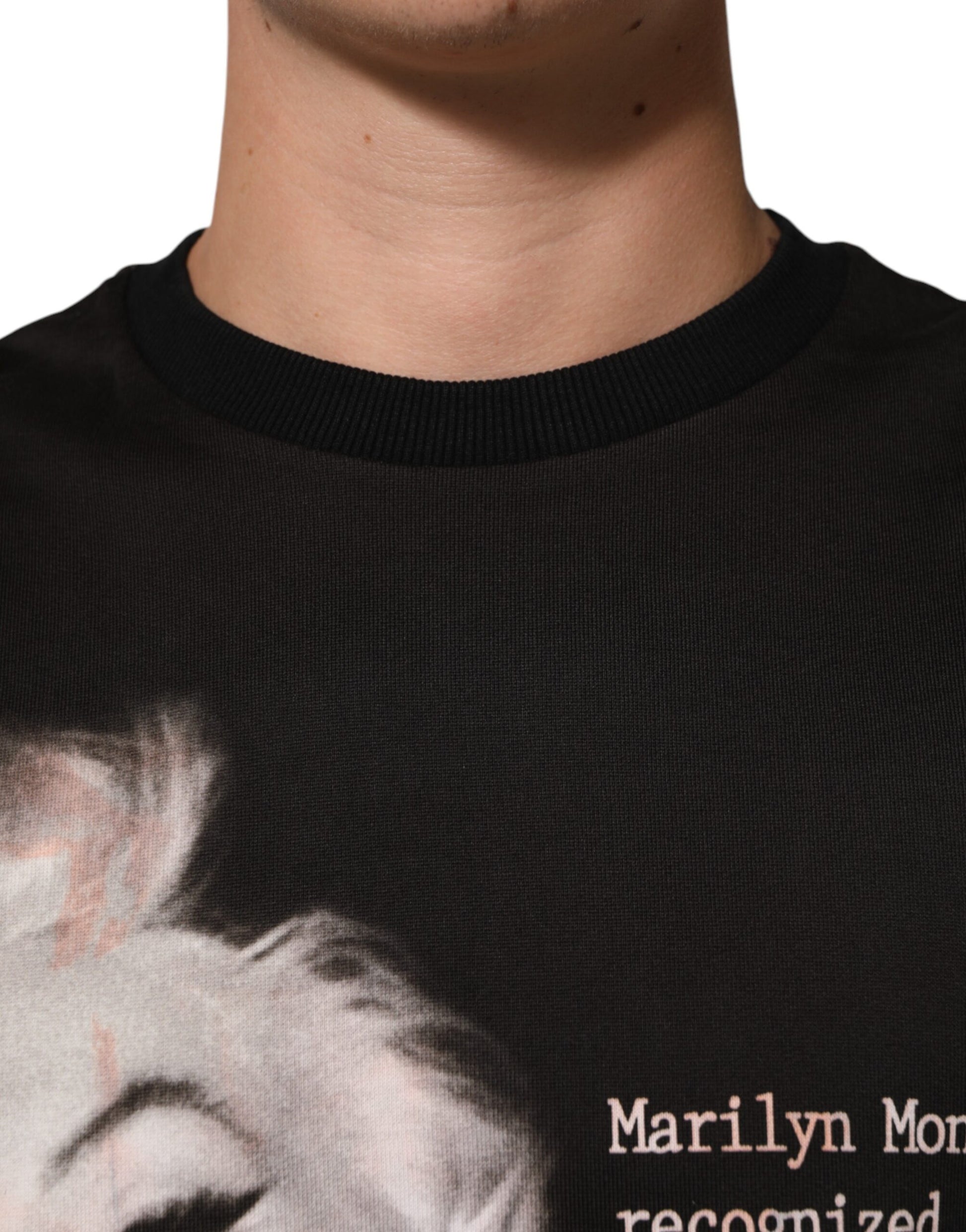 T-shirt Dolce & Gabbana en coton noir à col rond Marilyn Monroe