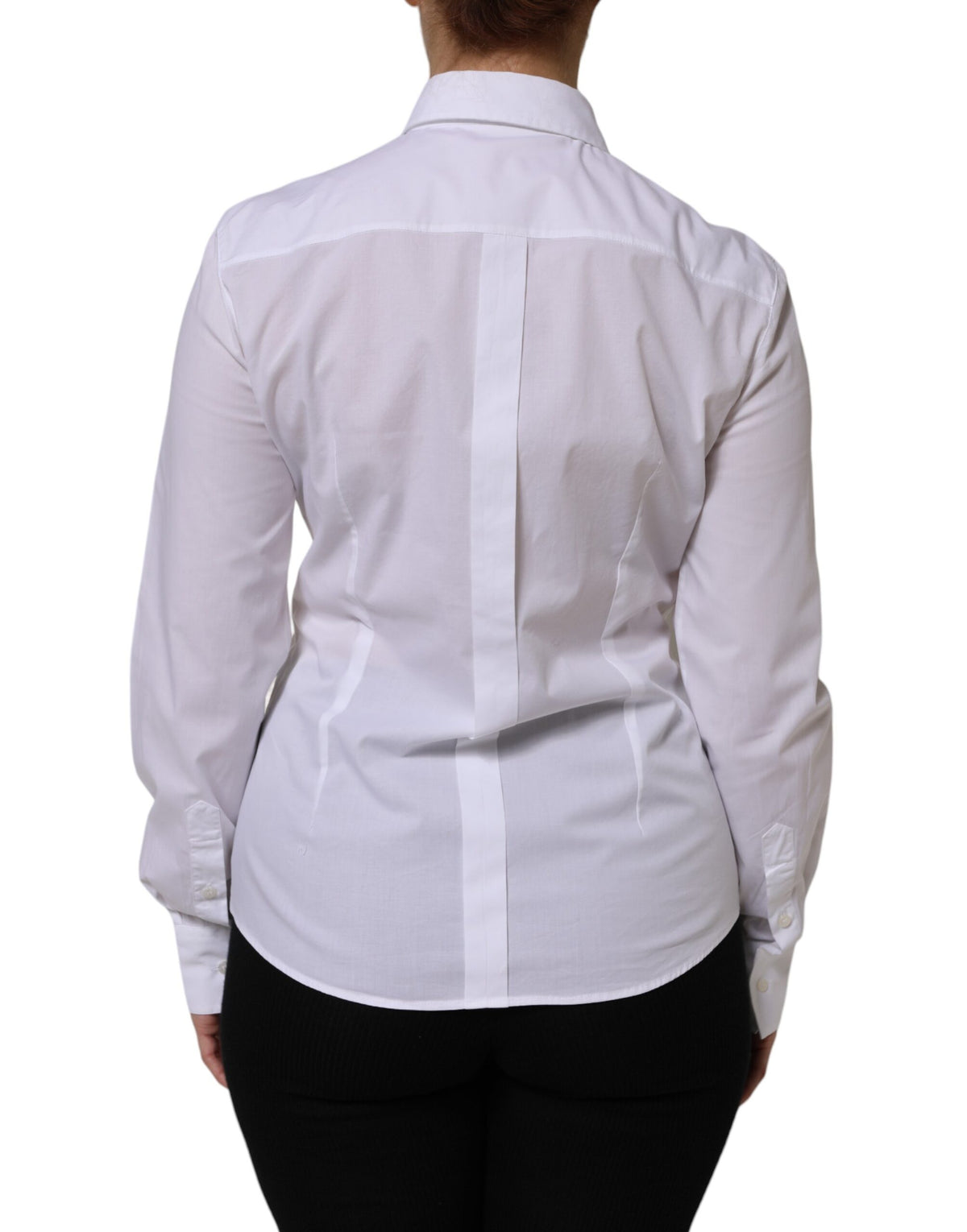 Dolce & Gabbana Chemise Habillée Coton Blanc Col Claudine Top