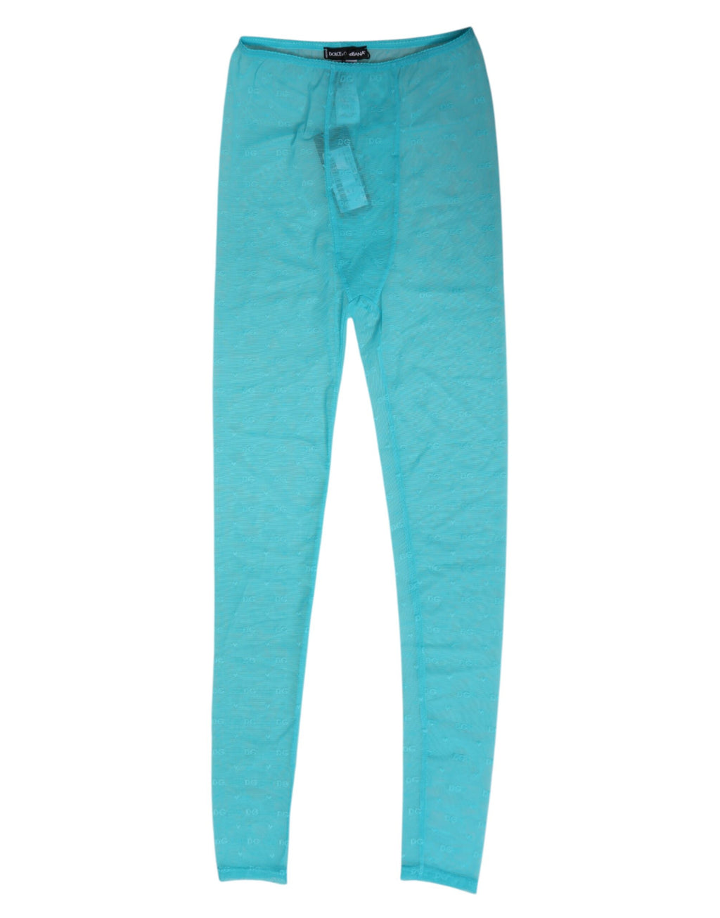 Pantalon legging Dolce & Gabbana Light Blue Nylon Logo Lace sous-vêtement