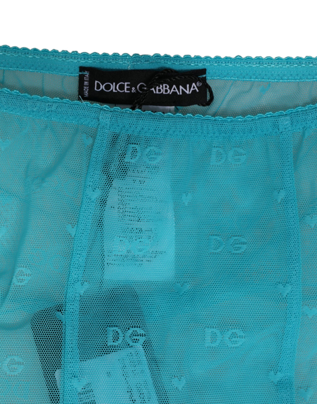 Pantalon legging Dolce & Gabbana Light Blue Nylon Logo Lace sous-vêtement
