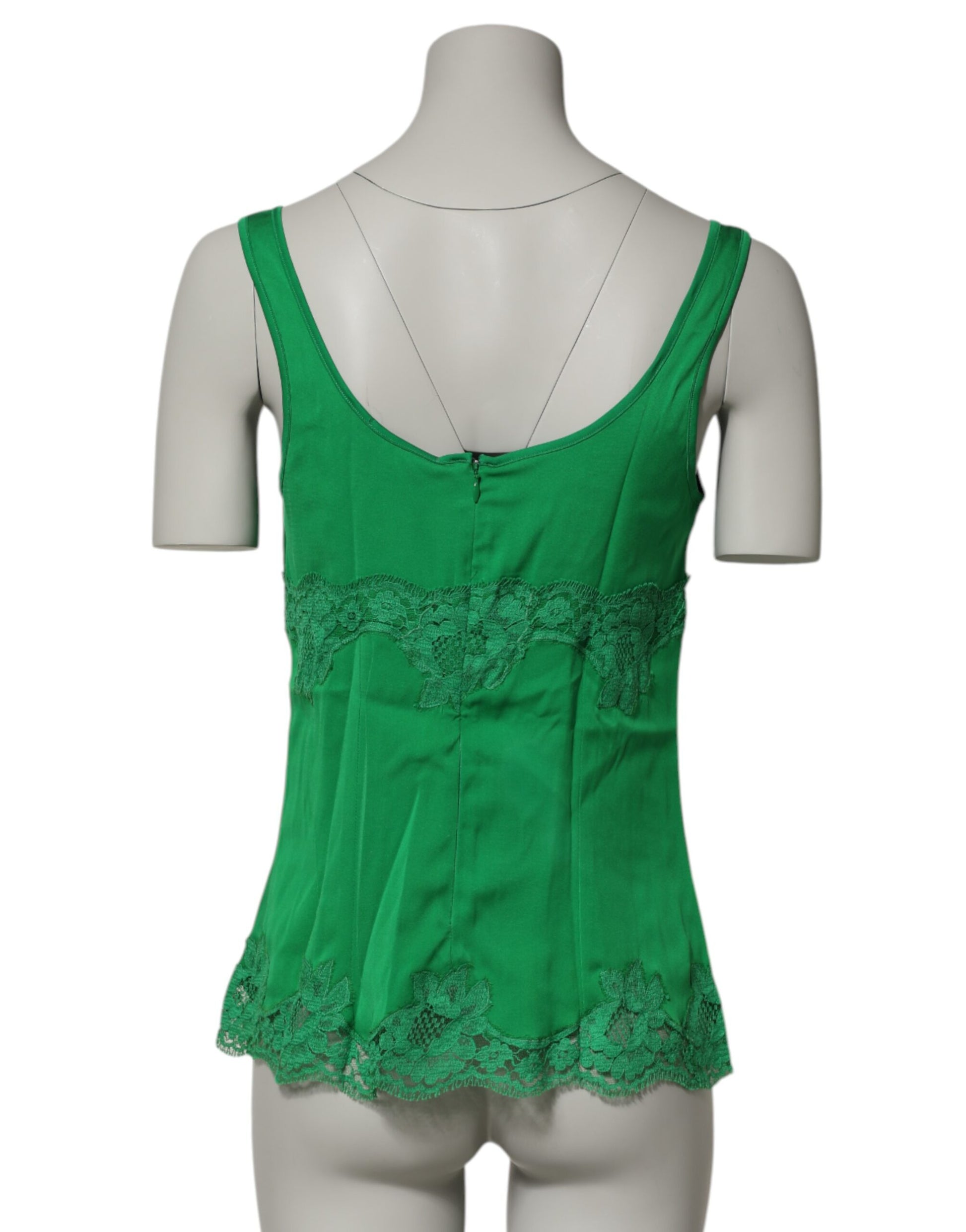 Haut de lingerie Dolce & Gabbana en dentelle florale verte