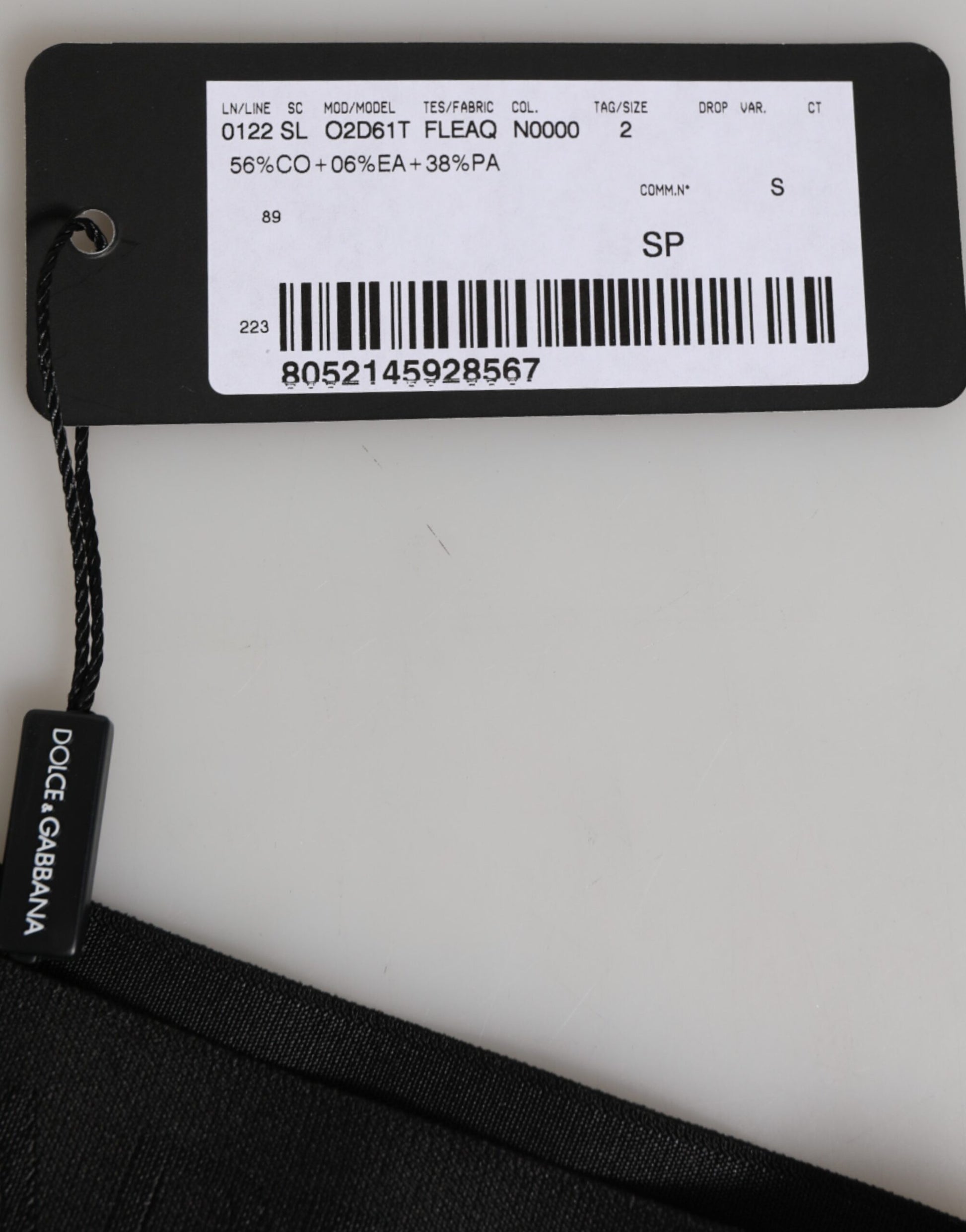 Culotte taille haute Dolce & Gabbana en dentelle noire avec logo DG