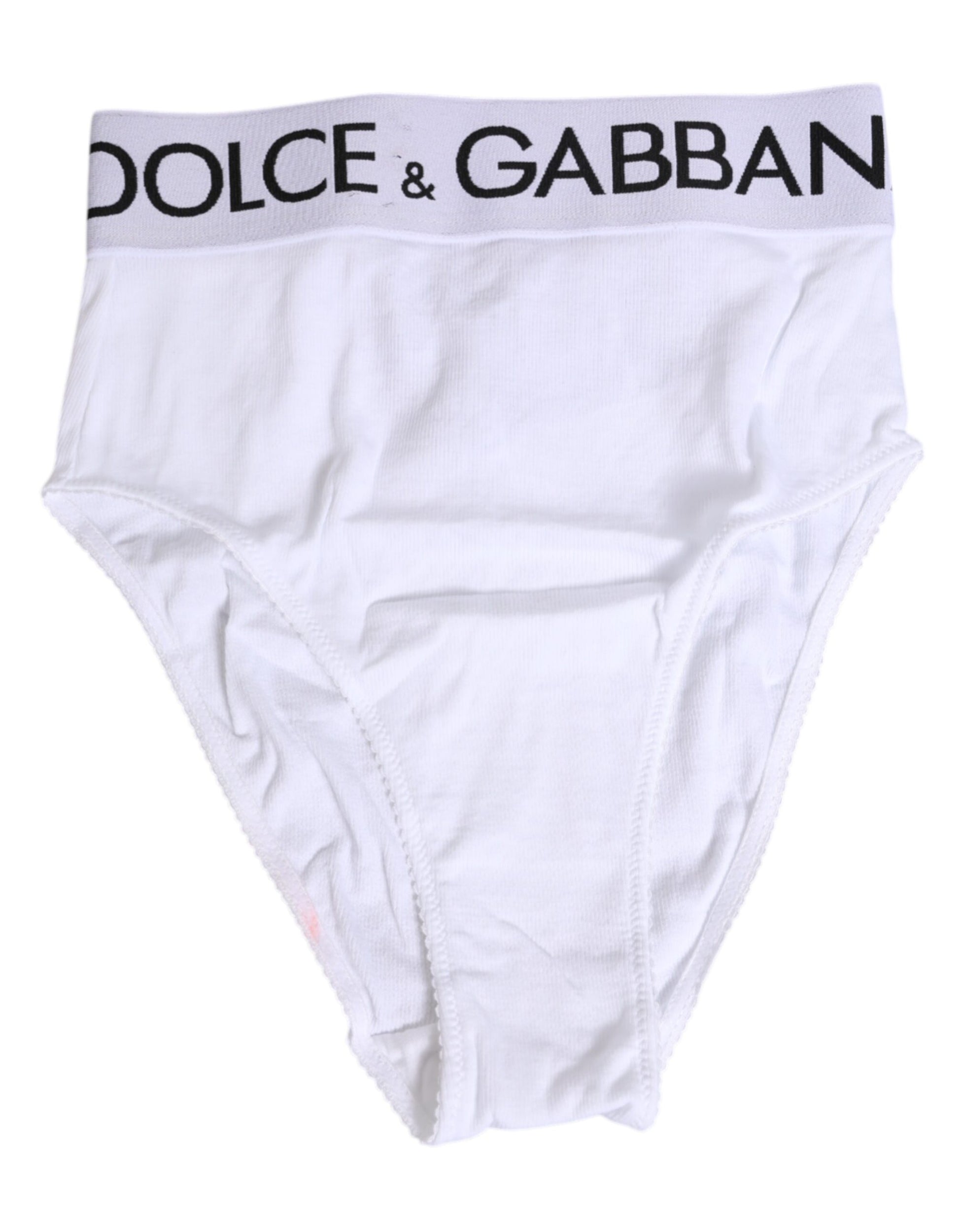 Culotte taille haute Dolce & Gabbana en coton stretch blanc