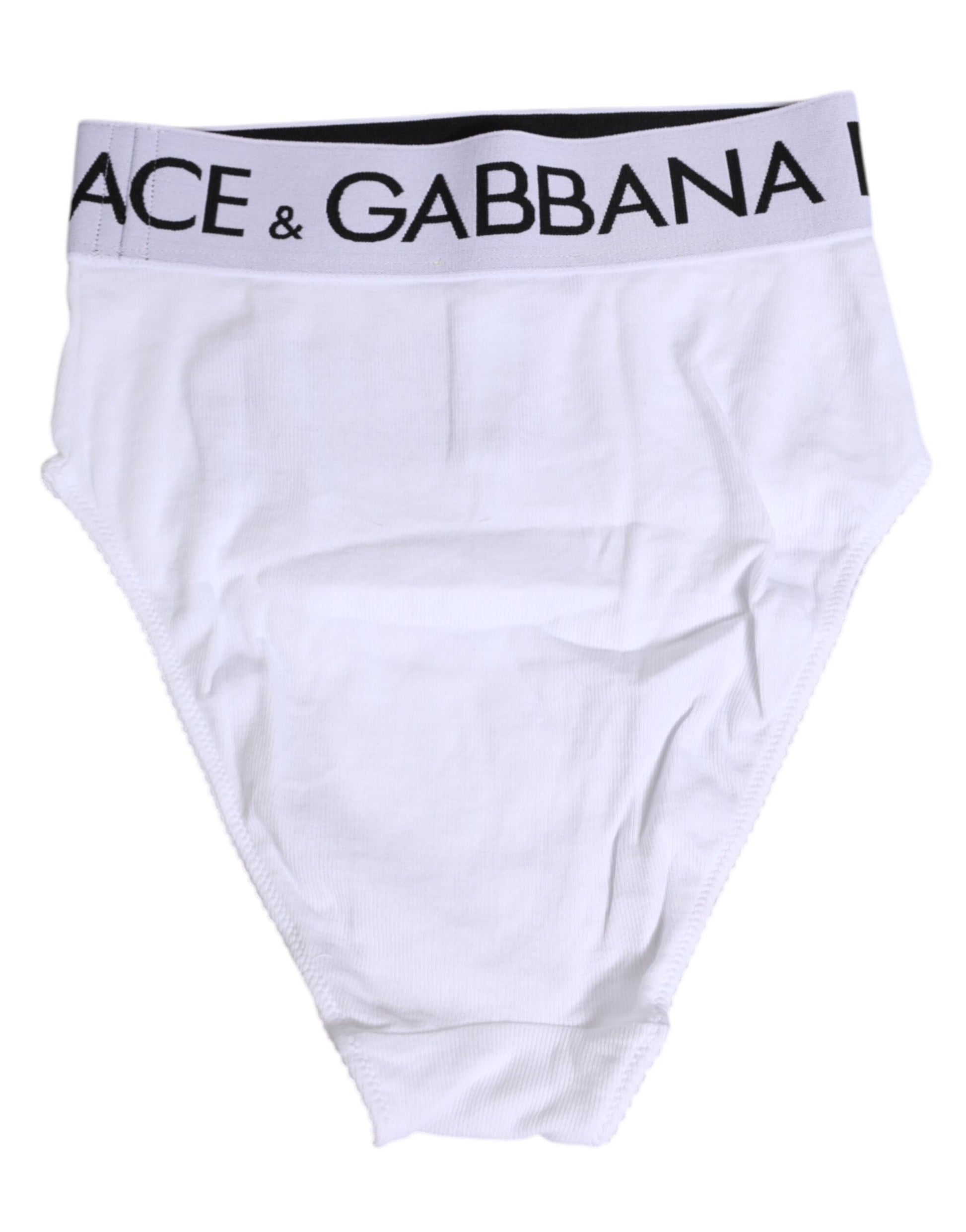 Culotte taille haute Dolce & Gabbana en coton stretch blanc