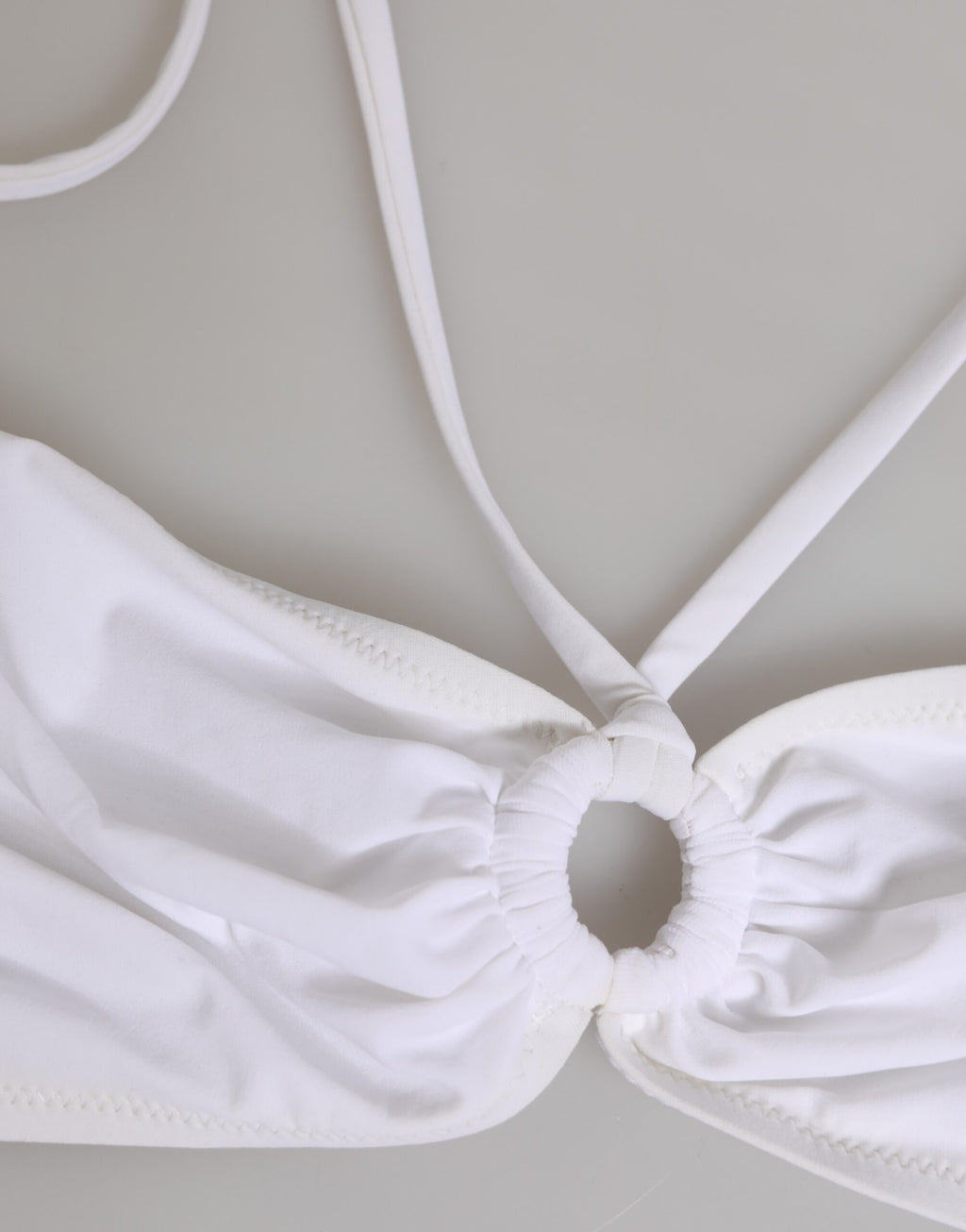 Maillot de bain Dolce & Gabbana blanc logo 2 pièces haut bas