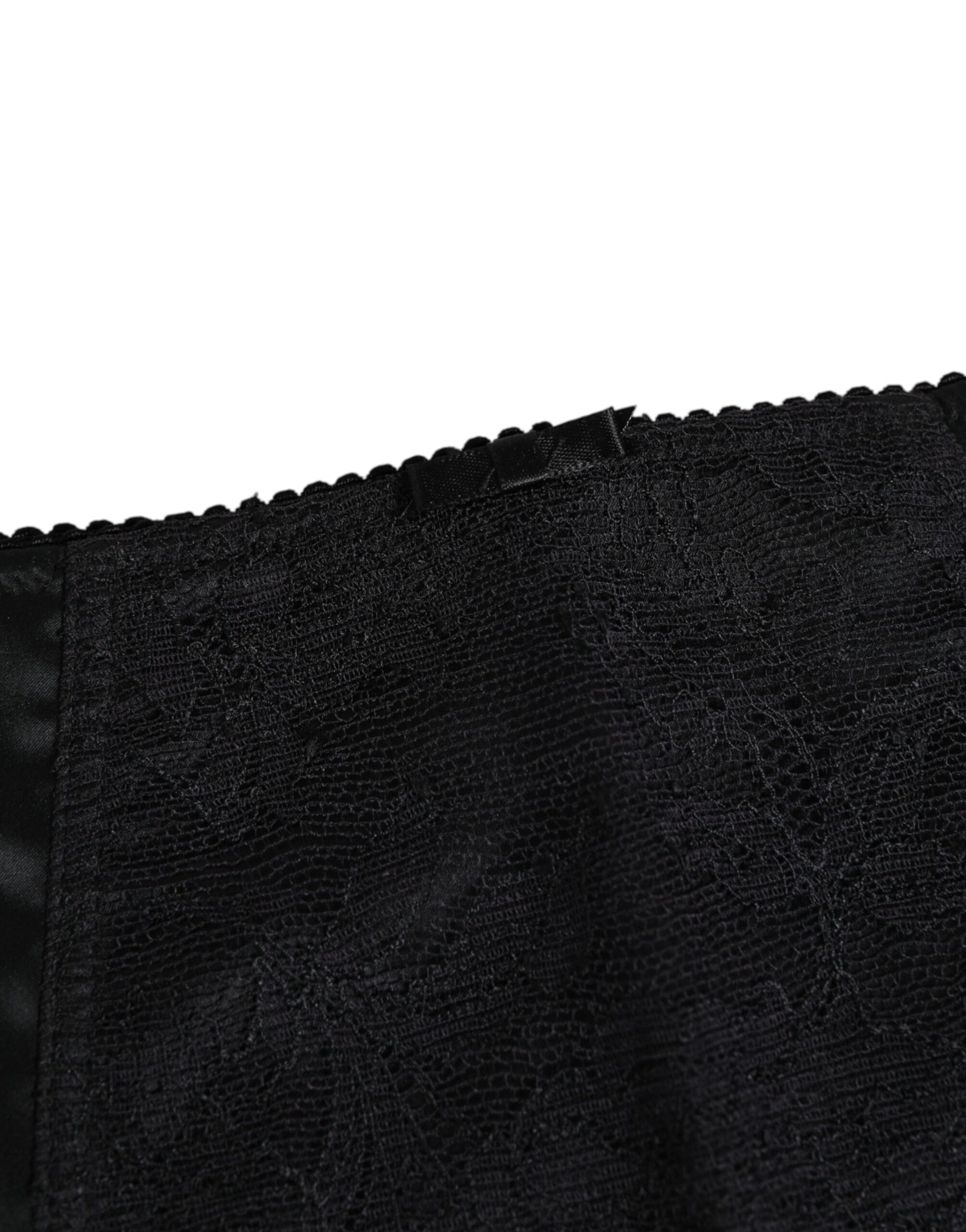 Dolce & Gabbana Sous-vêtement cycliste femme en soie stretch noire