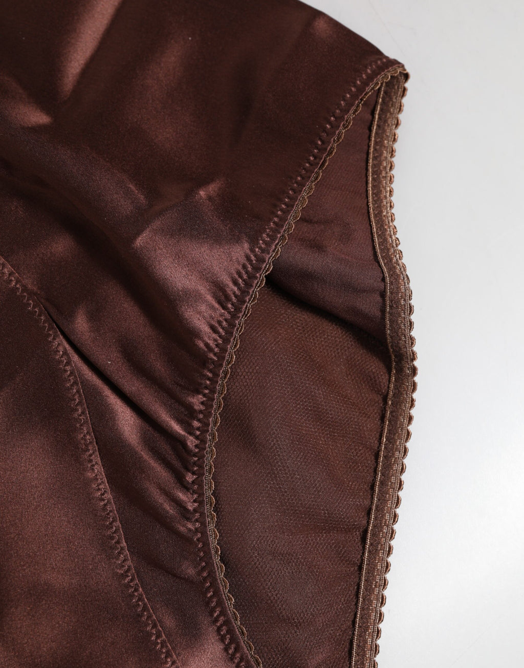 Sous-vêtement gainant taille haute en soie stretch marron Dolce & Gabbana