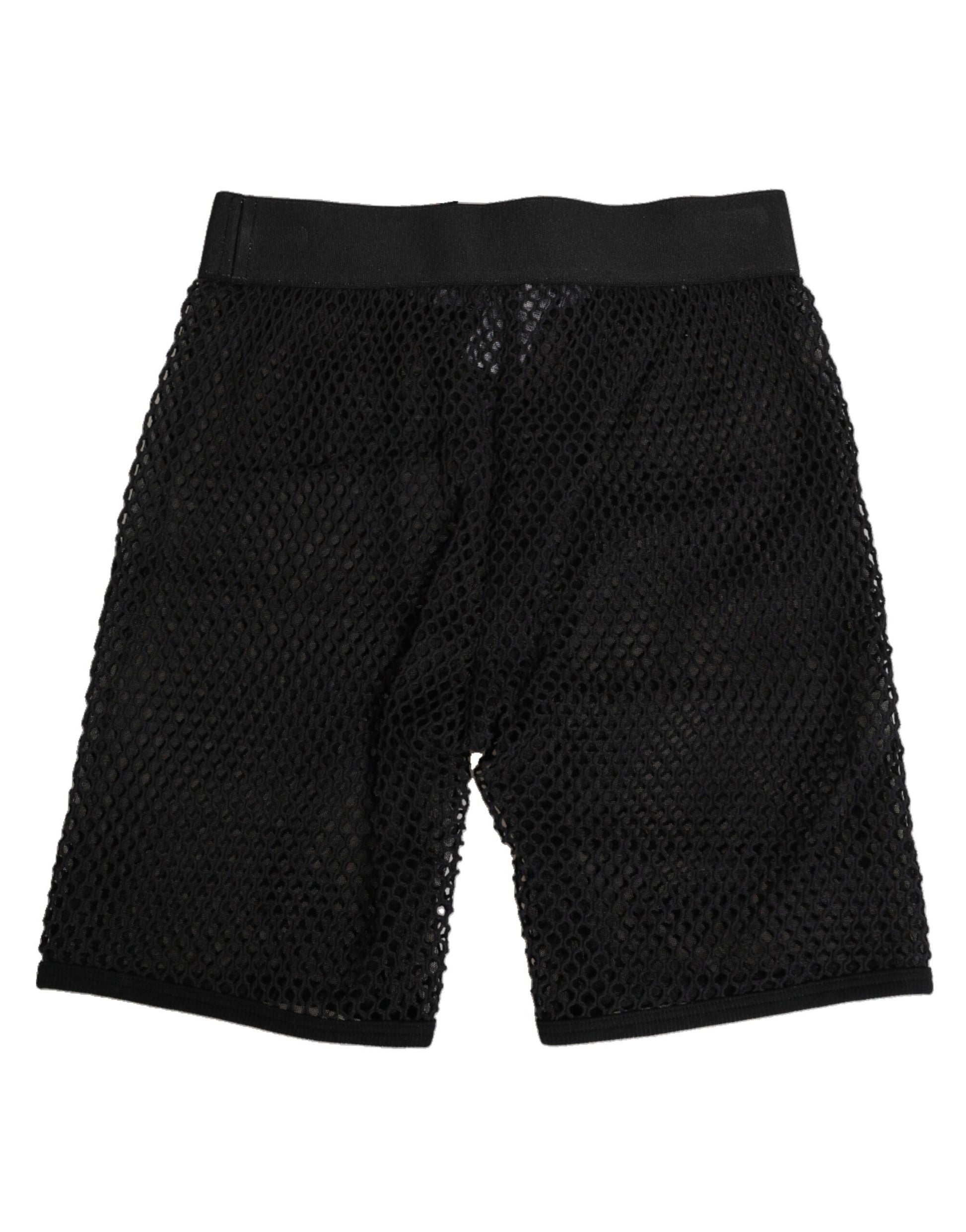 Dolce & Gabbana Caleçon mi-cuisse en coton noir avec logo