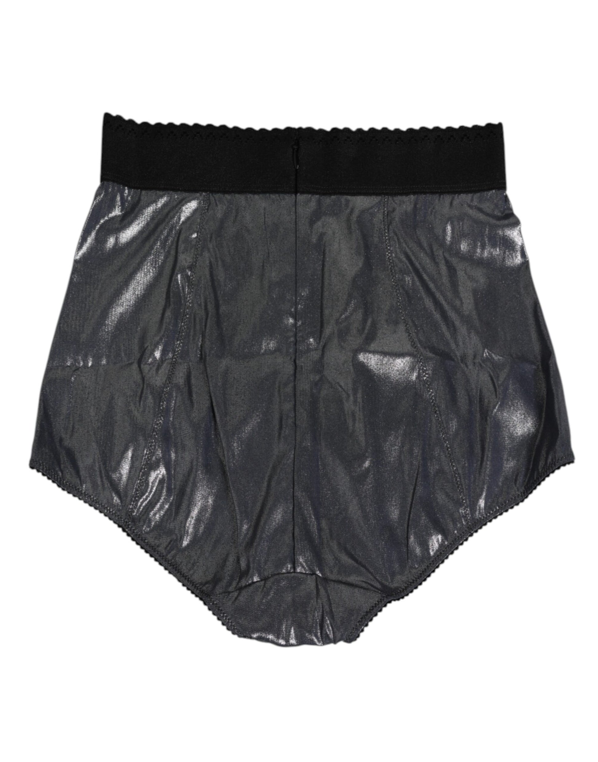 Dolce & Gabbana Gray Silk Stretch Slip Girdle Panty Underwear
