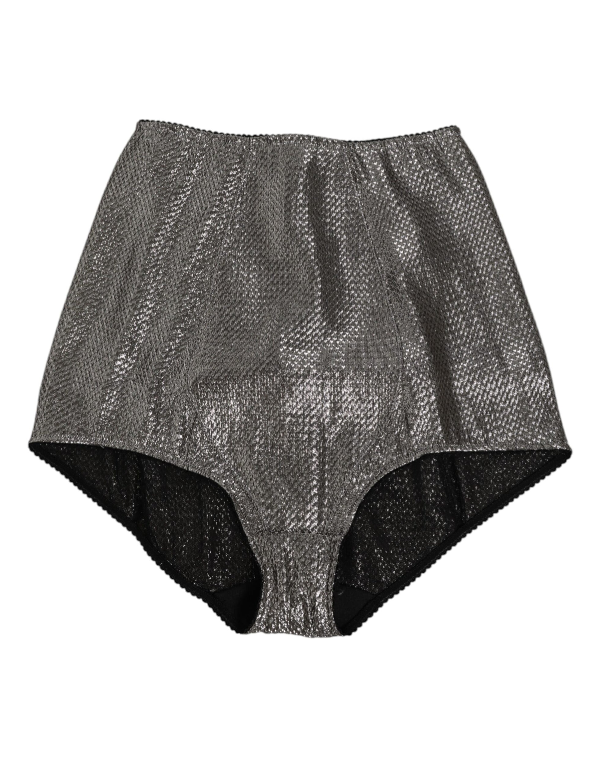 Dolce & Gabbana Gray Silk Stretch Slip Girdle Panty Underwear