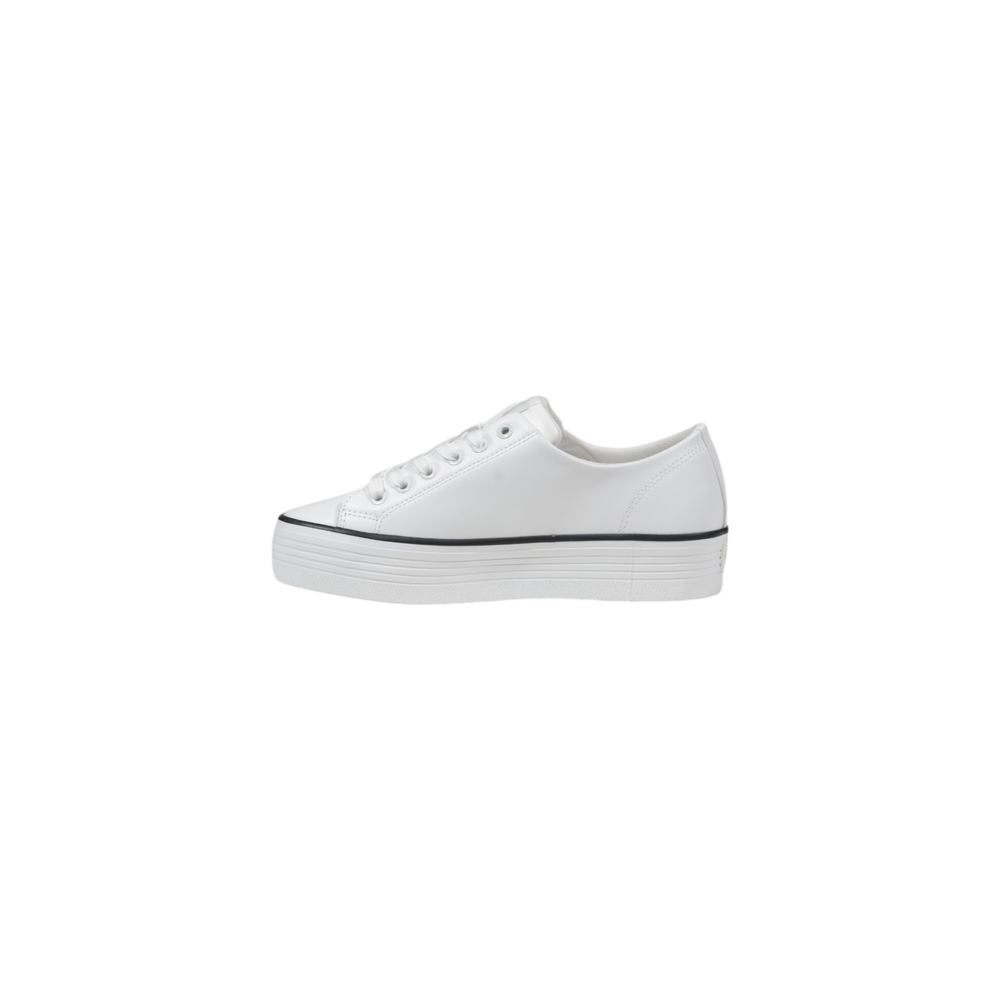 Baskets plateformes Calvin Klein Jeans en cuir noir et blanc
