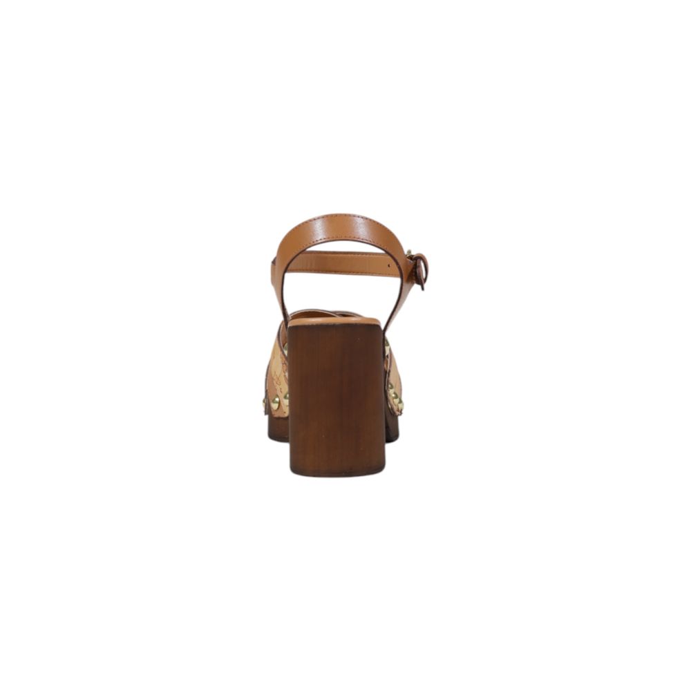 Sandales compensées en cuir beige Alviero Martini Prima Classe