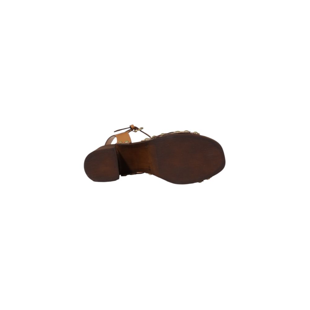 Sandales compensées en cuir beige Alviero Martini Prima Classe