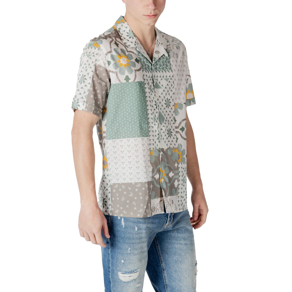 Chemise Antony Morato Bicolore Manches Courtes en Viscose