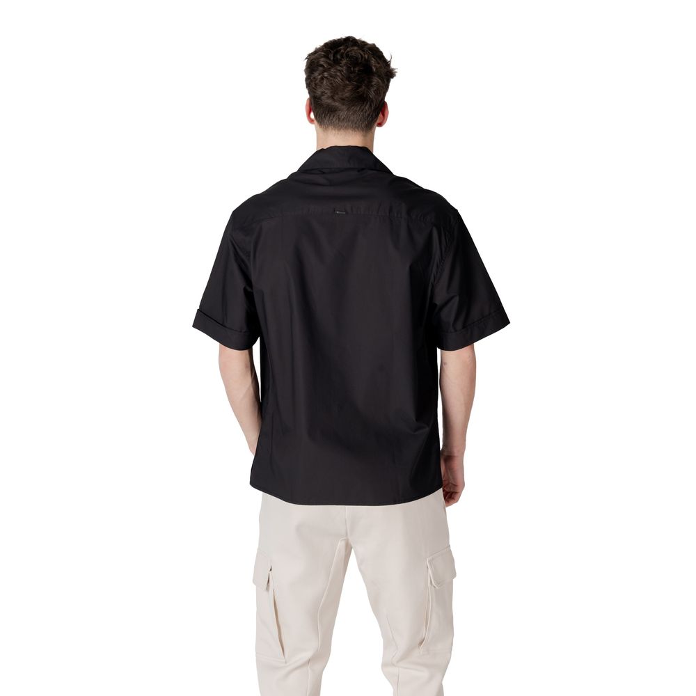 Chemise Antony Morato noire en lyocell à manches courtes