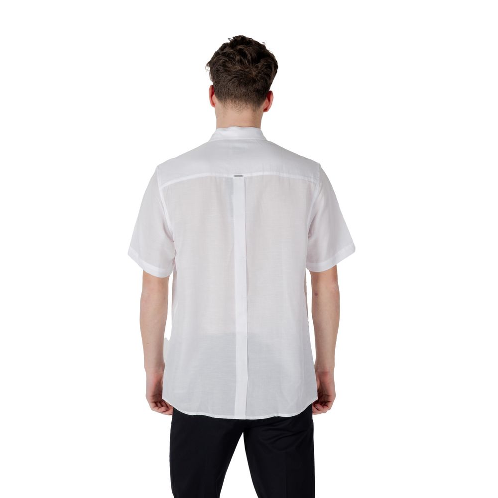 Chemise Antony Morato en lyocell blanc à manches courtes