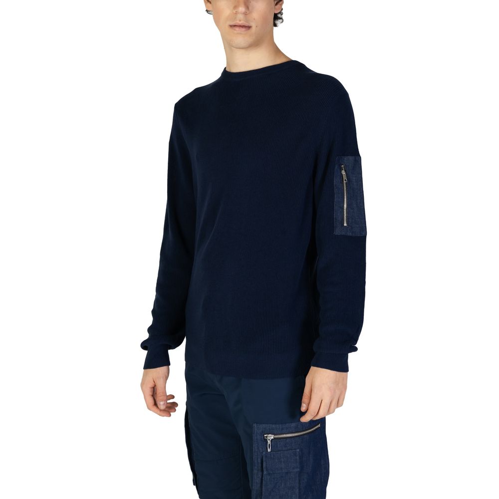 Antony Morato Sweat-shirt bleu en coton
