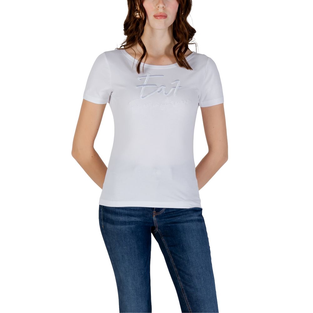 T-shirt en coton blanc EA7 Emporio Armani