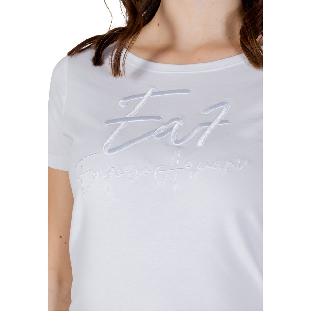 T-shirt en coton blanc EA7 Emporio Armani