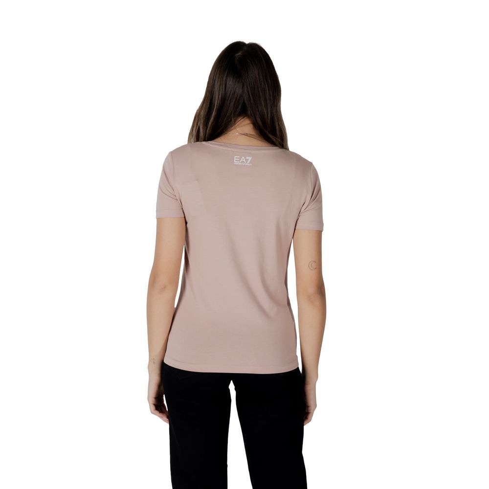 T-shirt EA7 Emporio Armani en coton rose