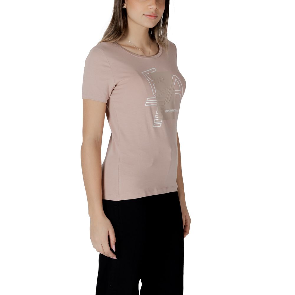 T-shirt EA7 Emporio Armani en coton rose