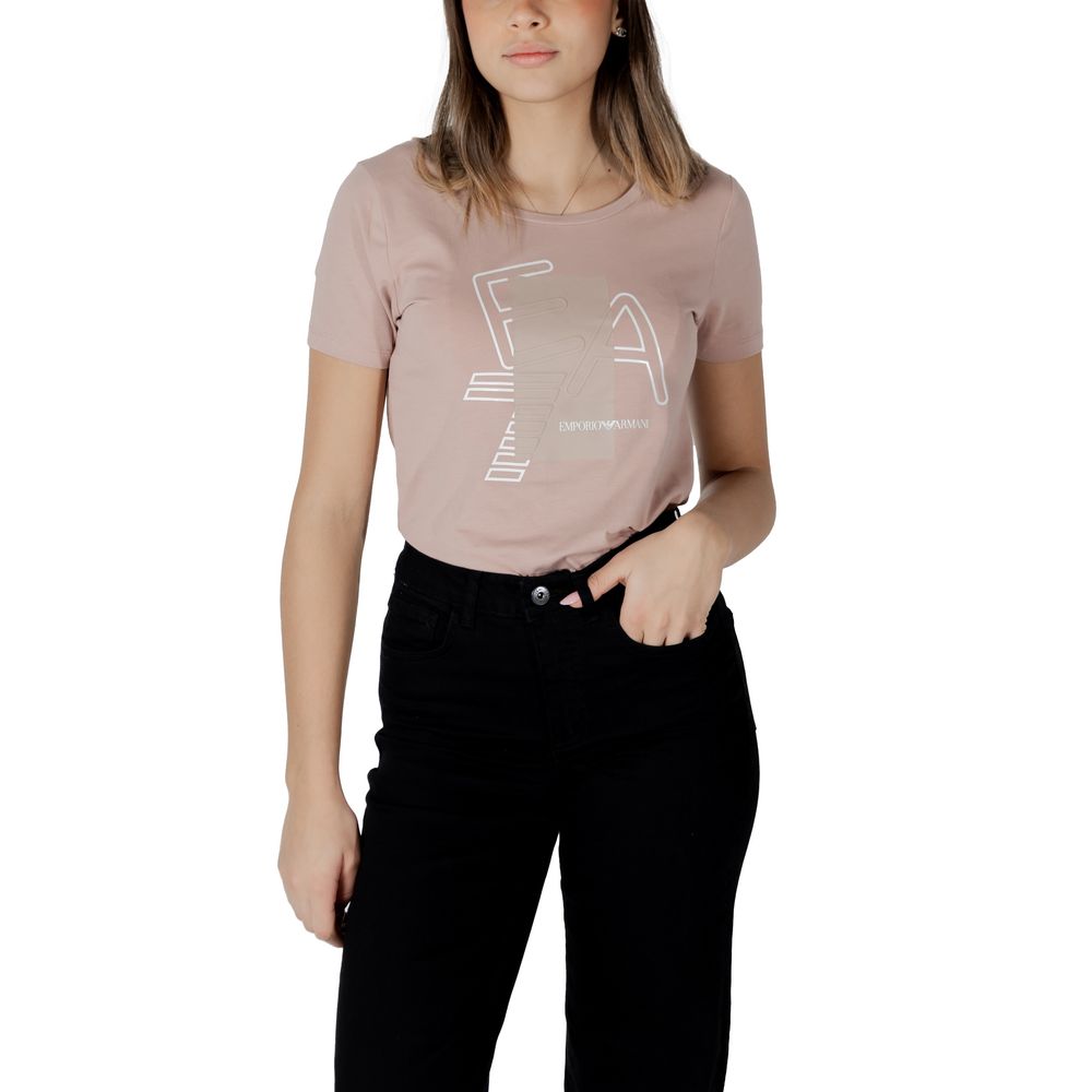 T-shirt EA7 Emporio Armani en coton rose