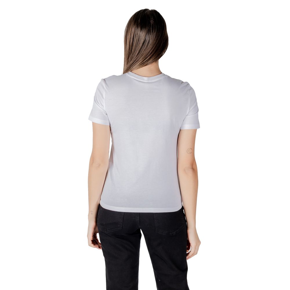T-shirt à manches longues en coton biologique Only White